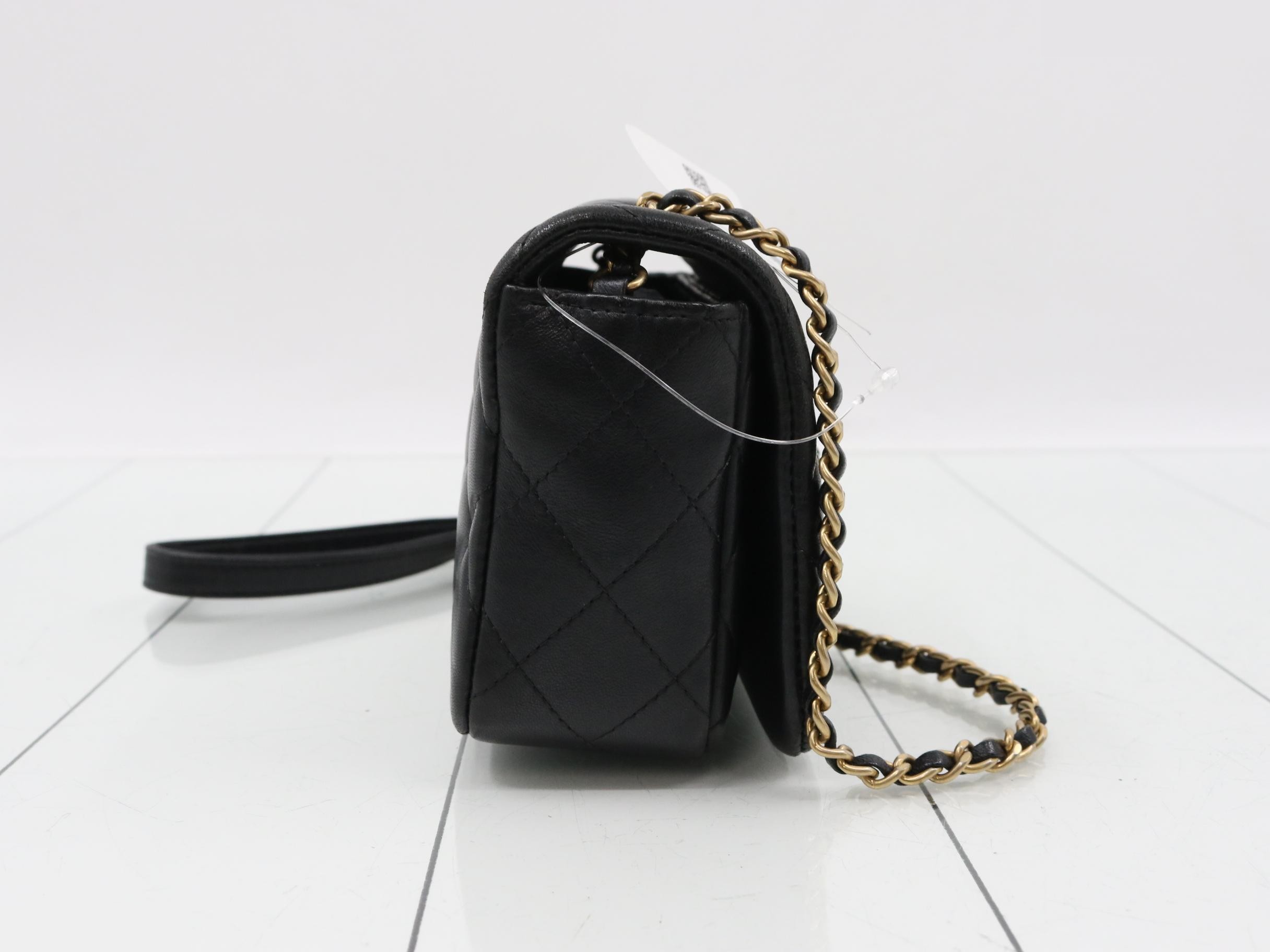 Lambskin Mini Matelassé Crystal Coco — view 4