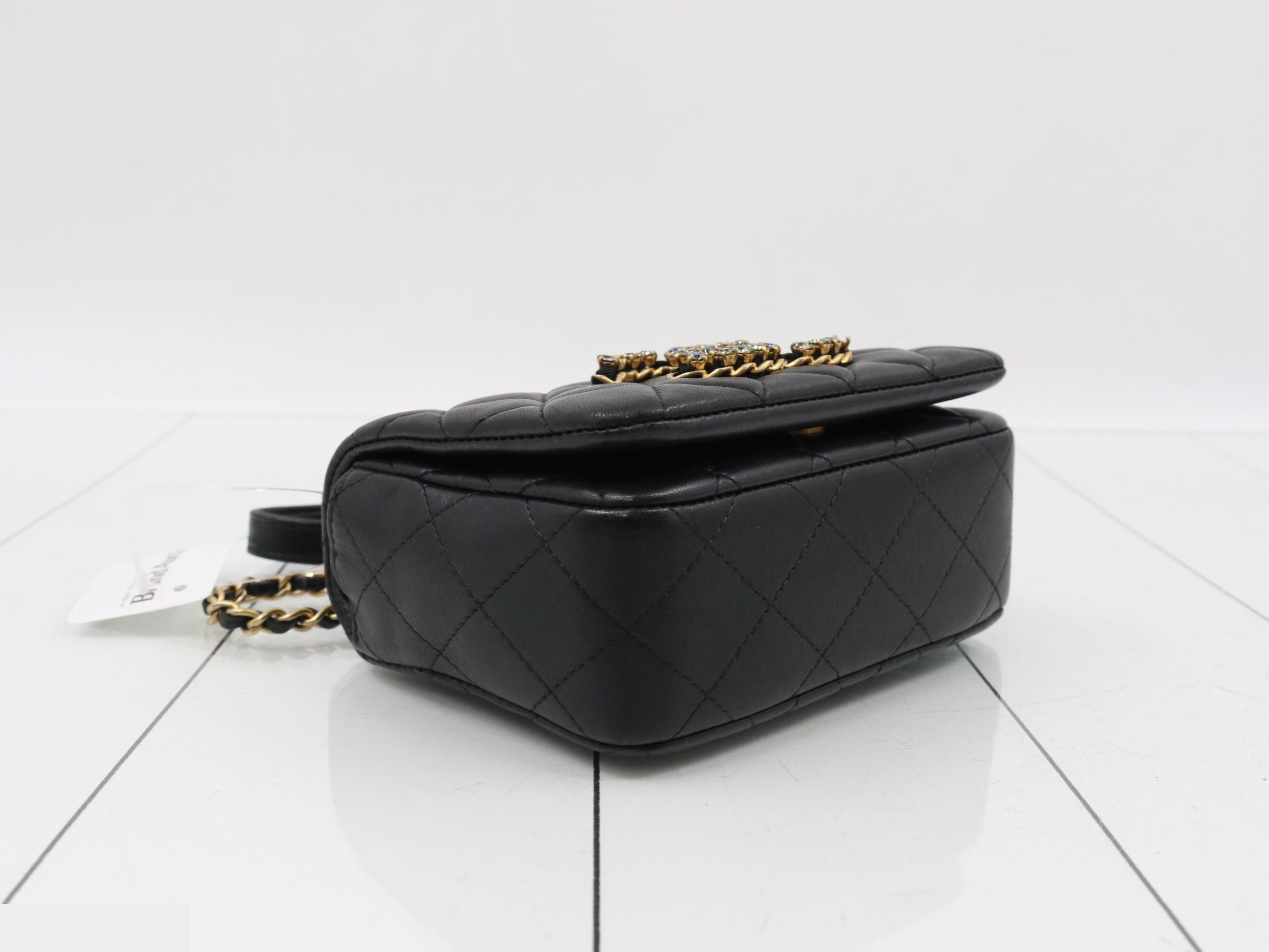 Lambskin Mini Matelassé Crystal Coco — view 5
