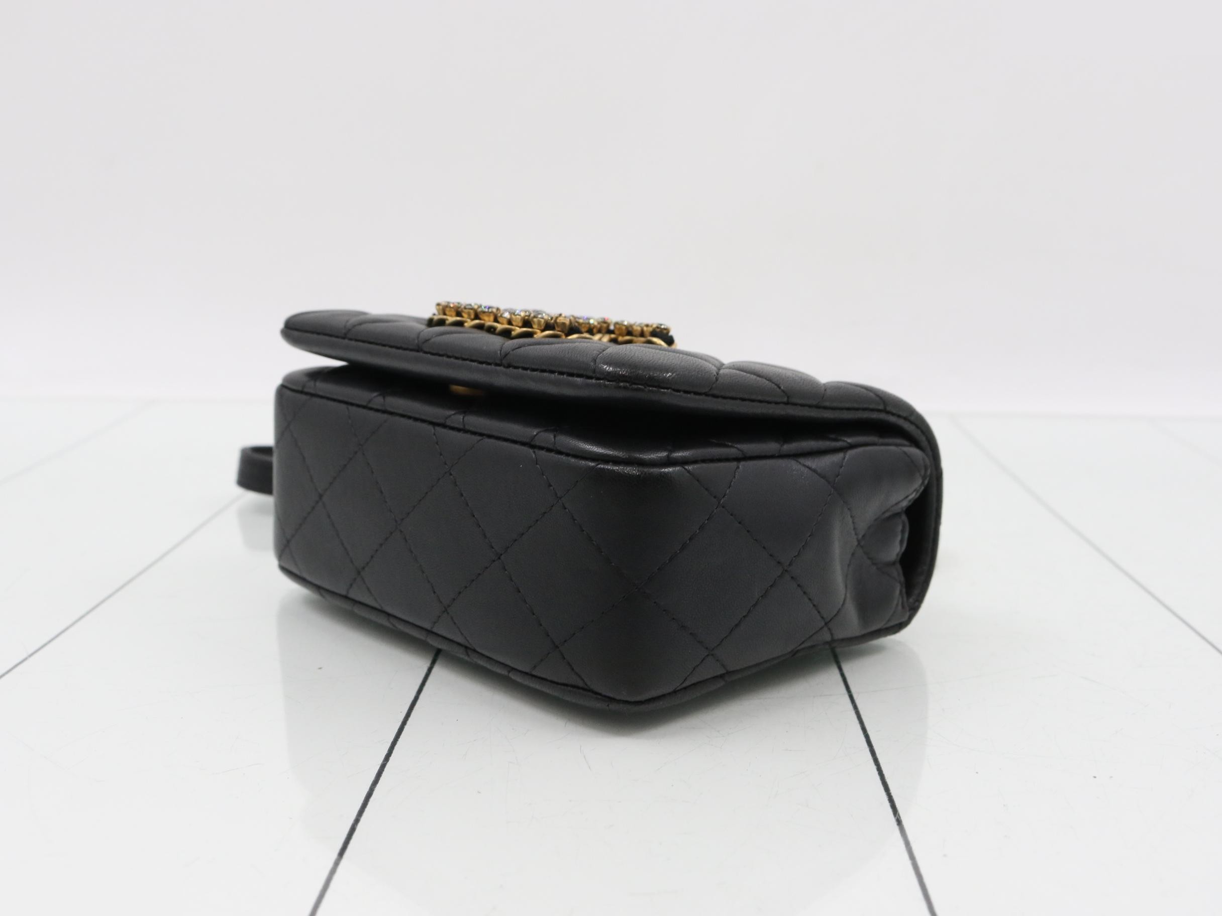 Lambskin Mini Matelassé Crystal Coco — view 6