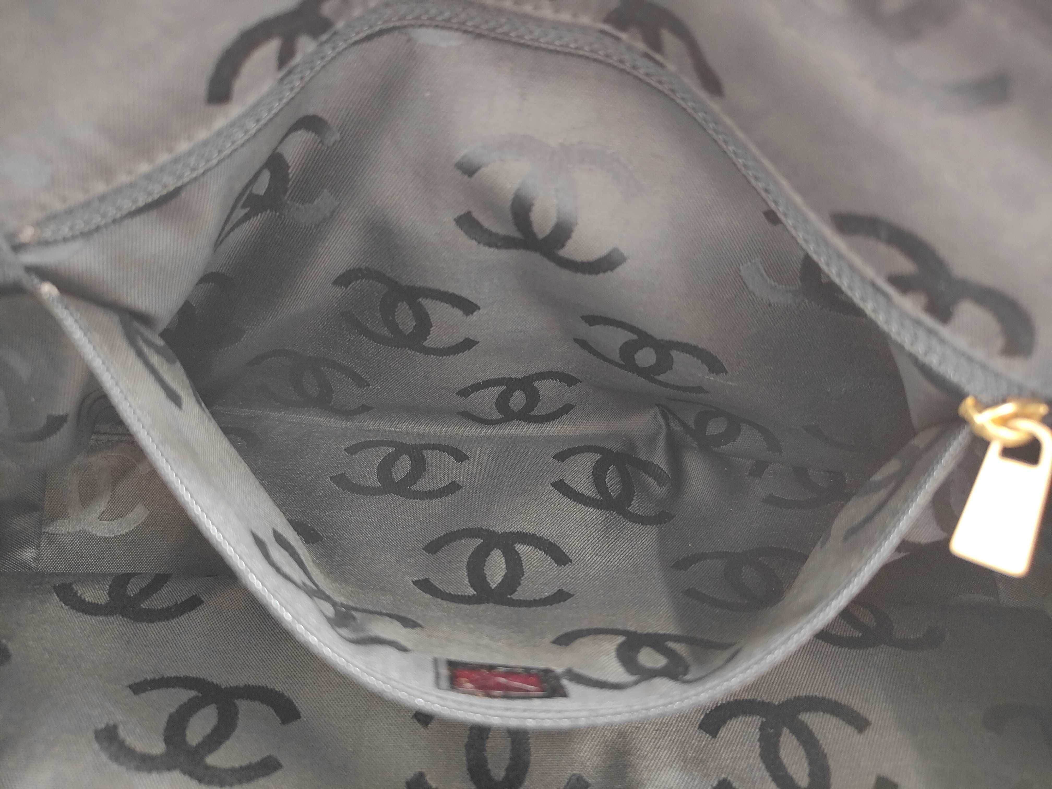 Coco Mark Caviar Skin Chain Tote Bag Shoulder Bag — view 13
