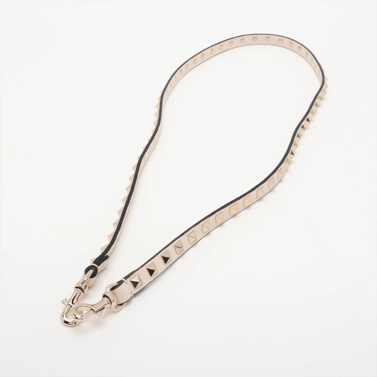 Rockstud Leather x Stud 2-Way Handbag, Beige — view 7
