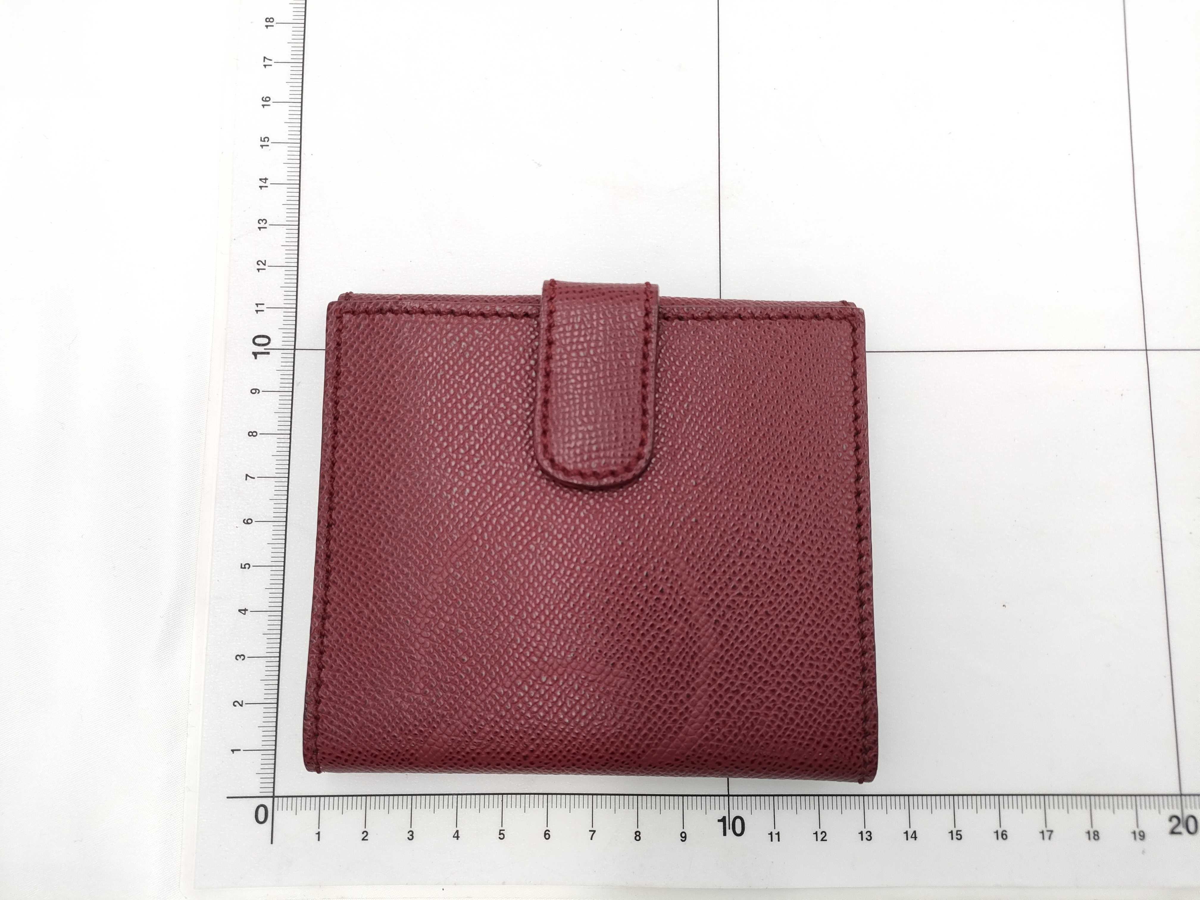 Coco Mark Folding Wallet, Red with Gold Hardware — view 2