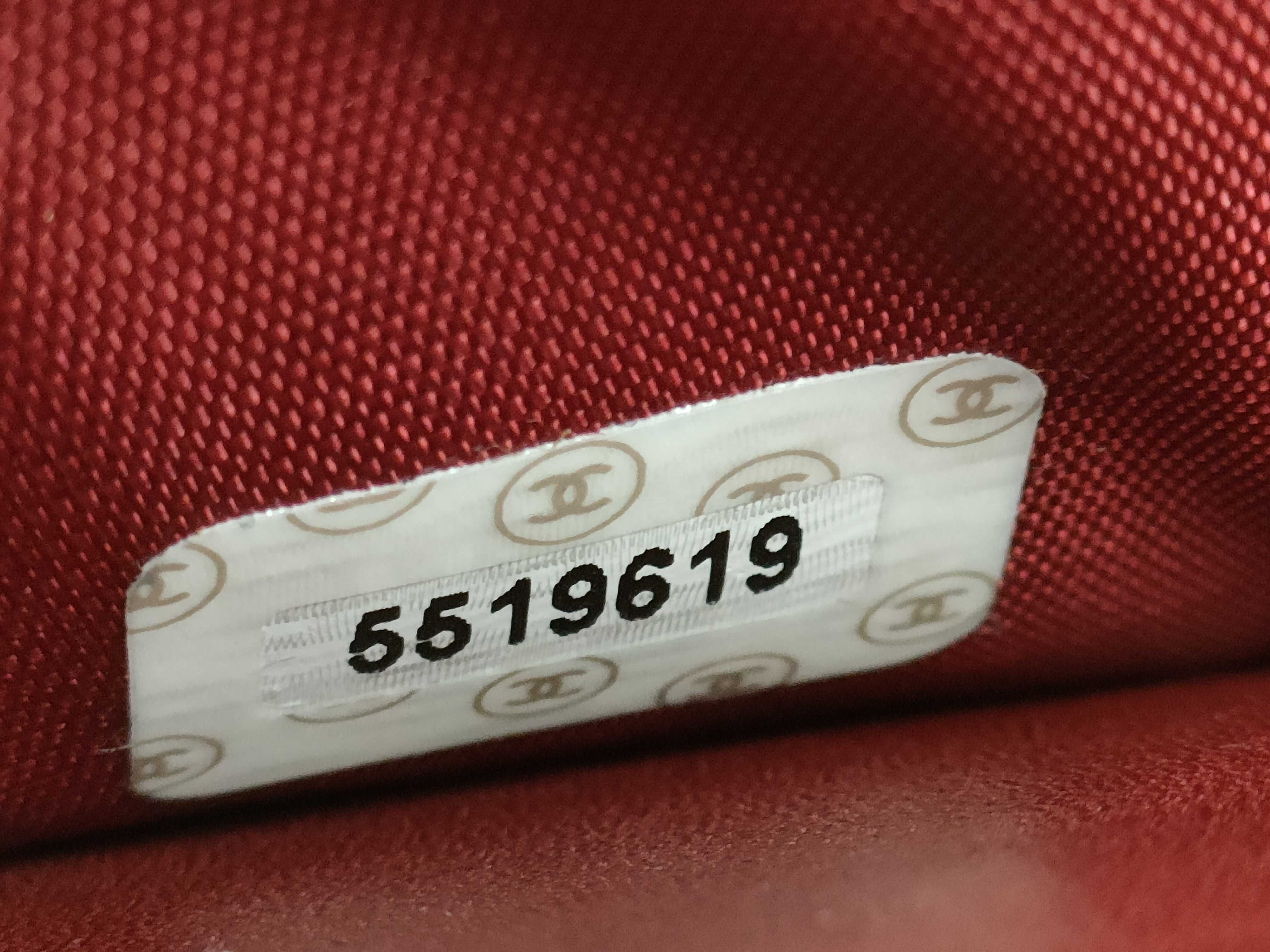 Coco Mark Folding Wallet, Red with Gold Hardware — view 12