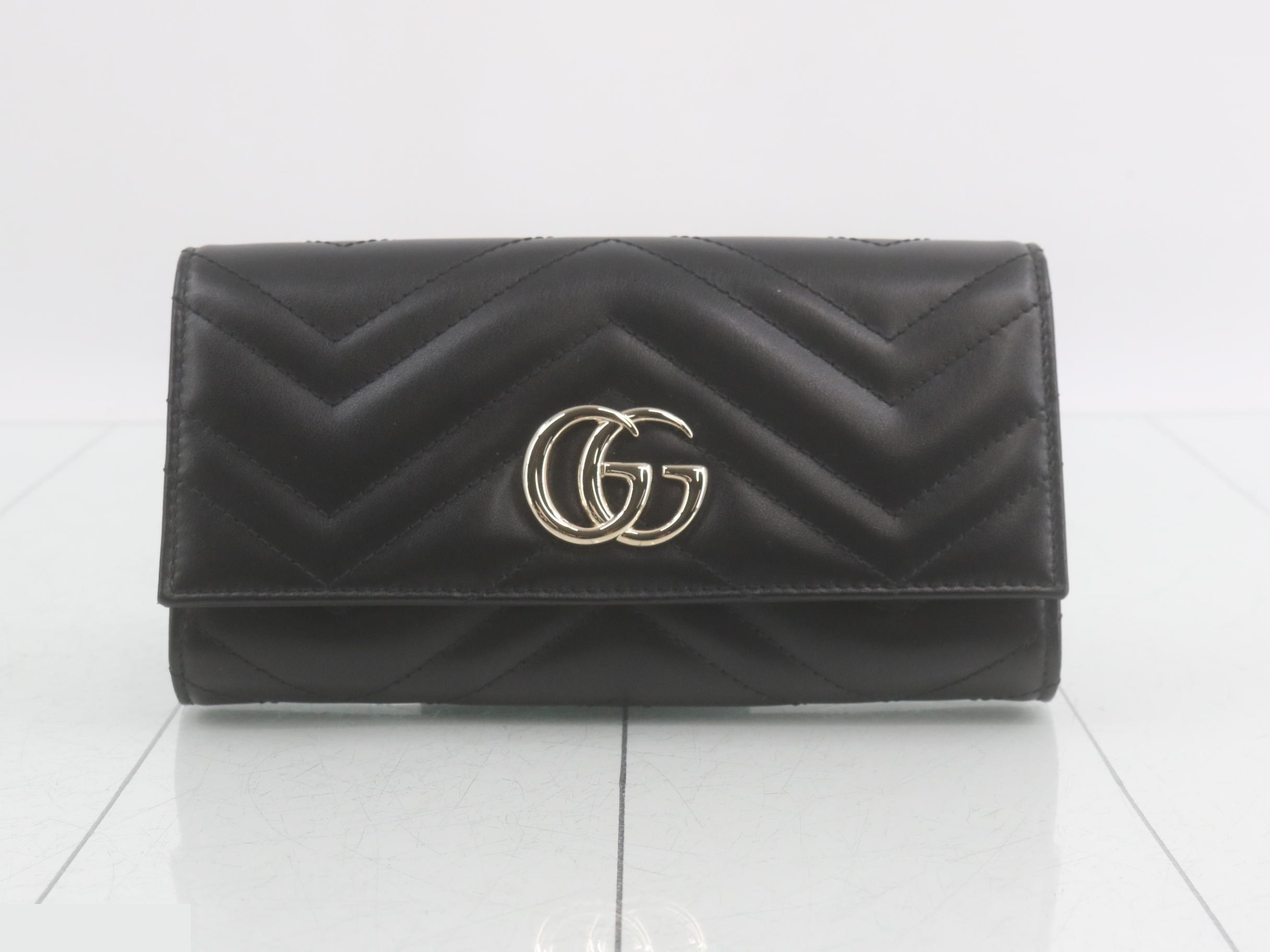 Double G Continental Wallet, Retail Price ¥129,800, Unused, Black