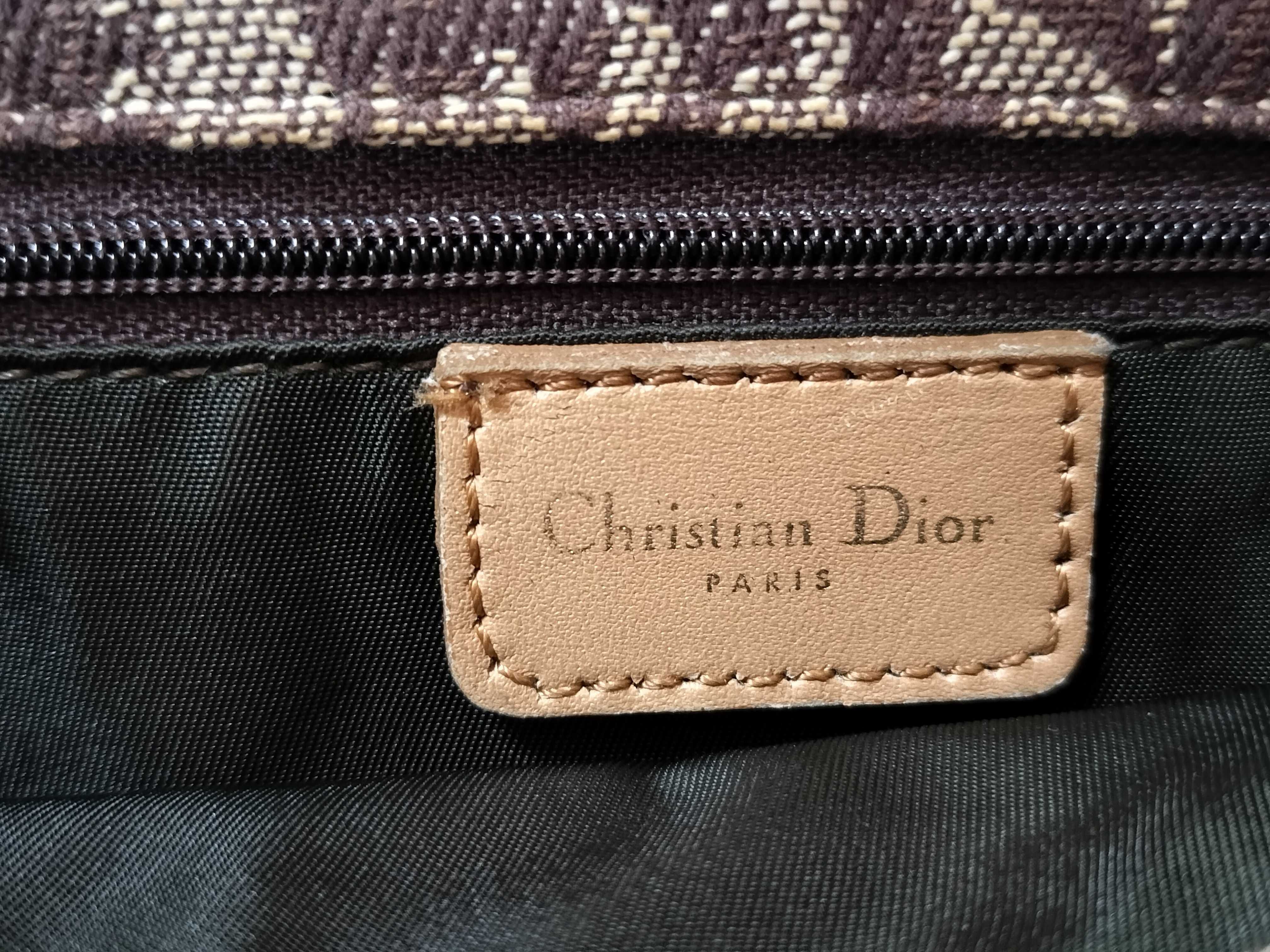 Trotter Tote Bag, Beige/Brown, Gold Hardware, with Charm. — view 10
