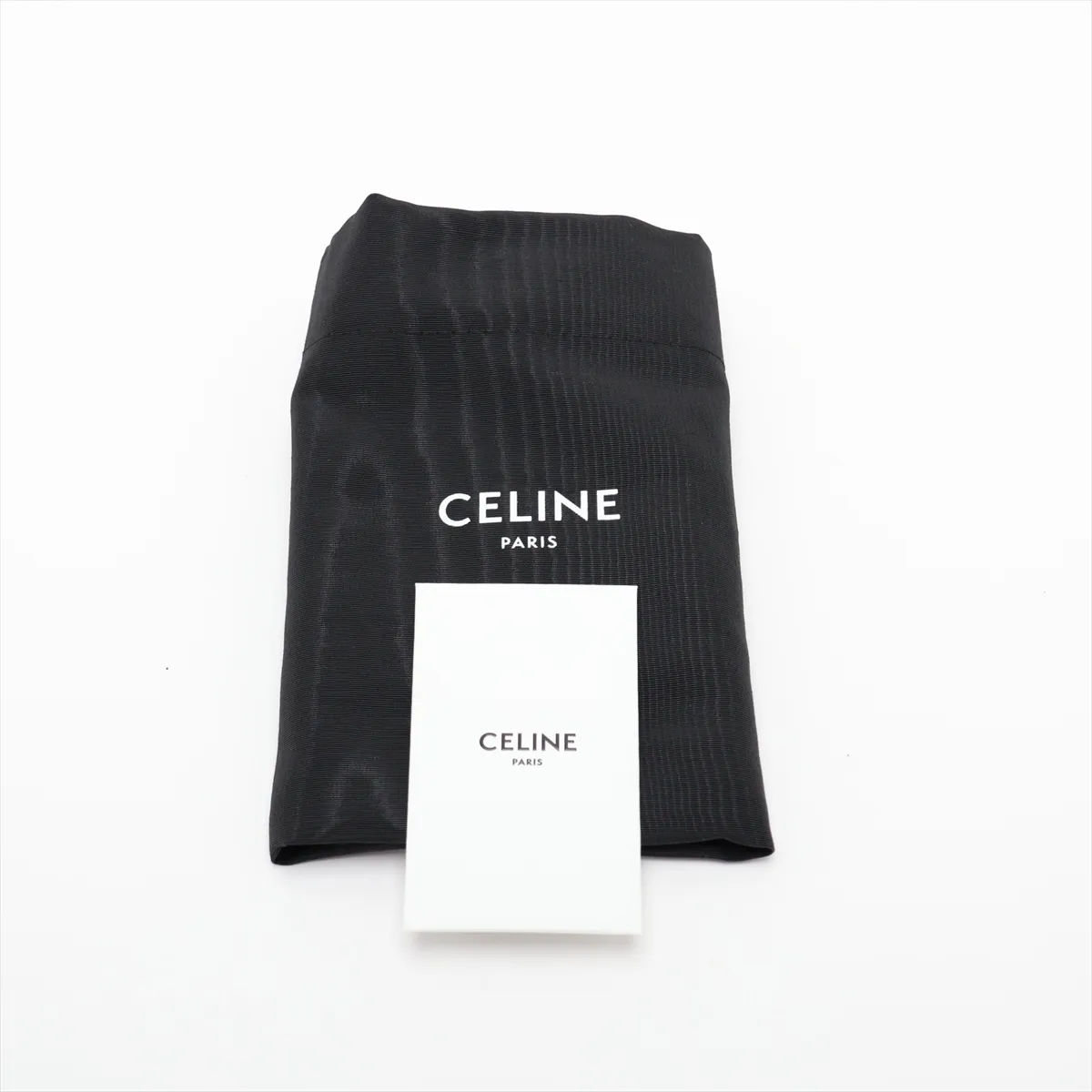 Triomphe Claude Leather Shoulder Bag, Black — view 9