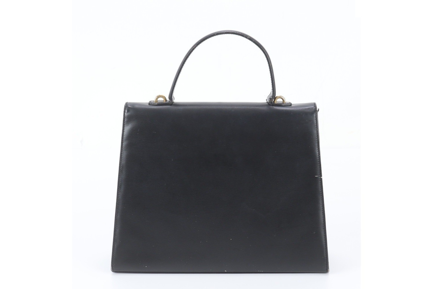 Leather handbag tote bag, black, genuine leather, women's. — view 3