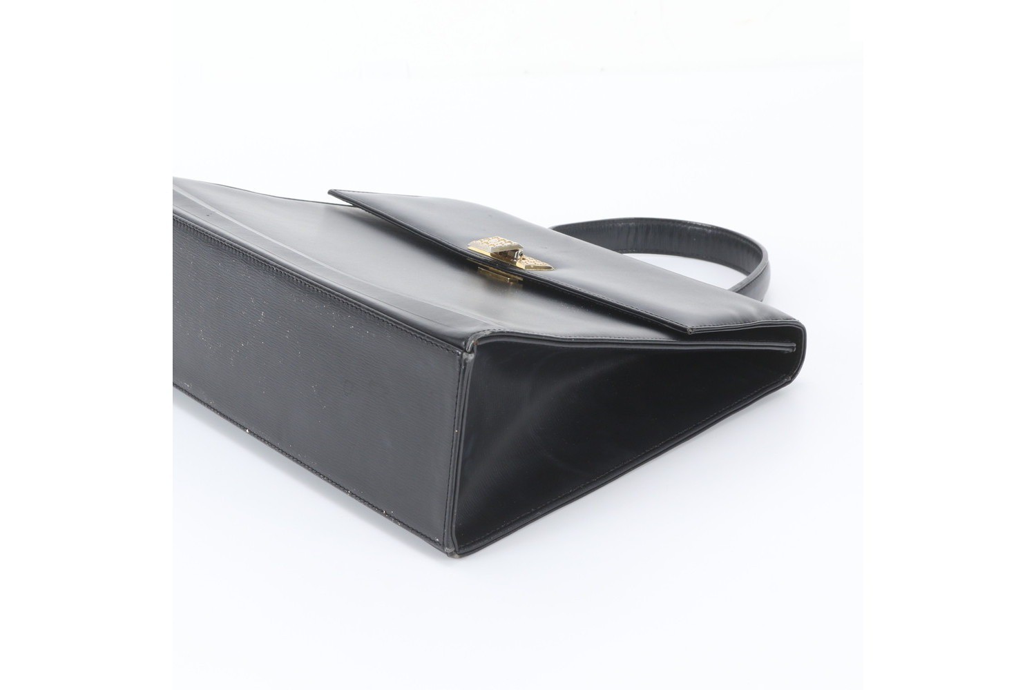 Leather handbag tote bag, black, genuine leather, women's. — view 4