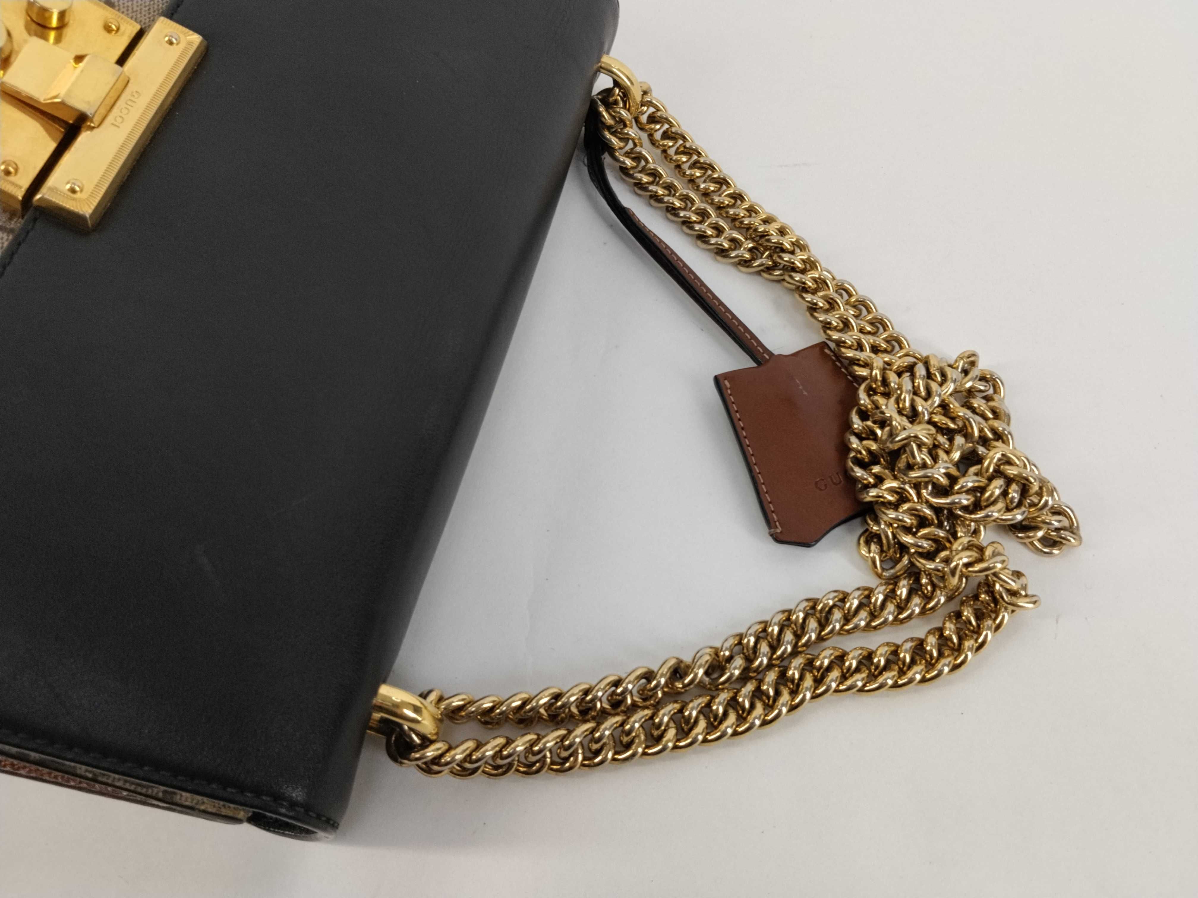 GG Canvas Gucci Padlock Chain Shoulder Bag — view 3