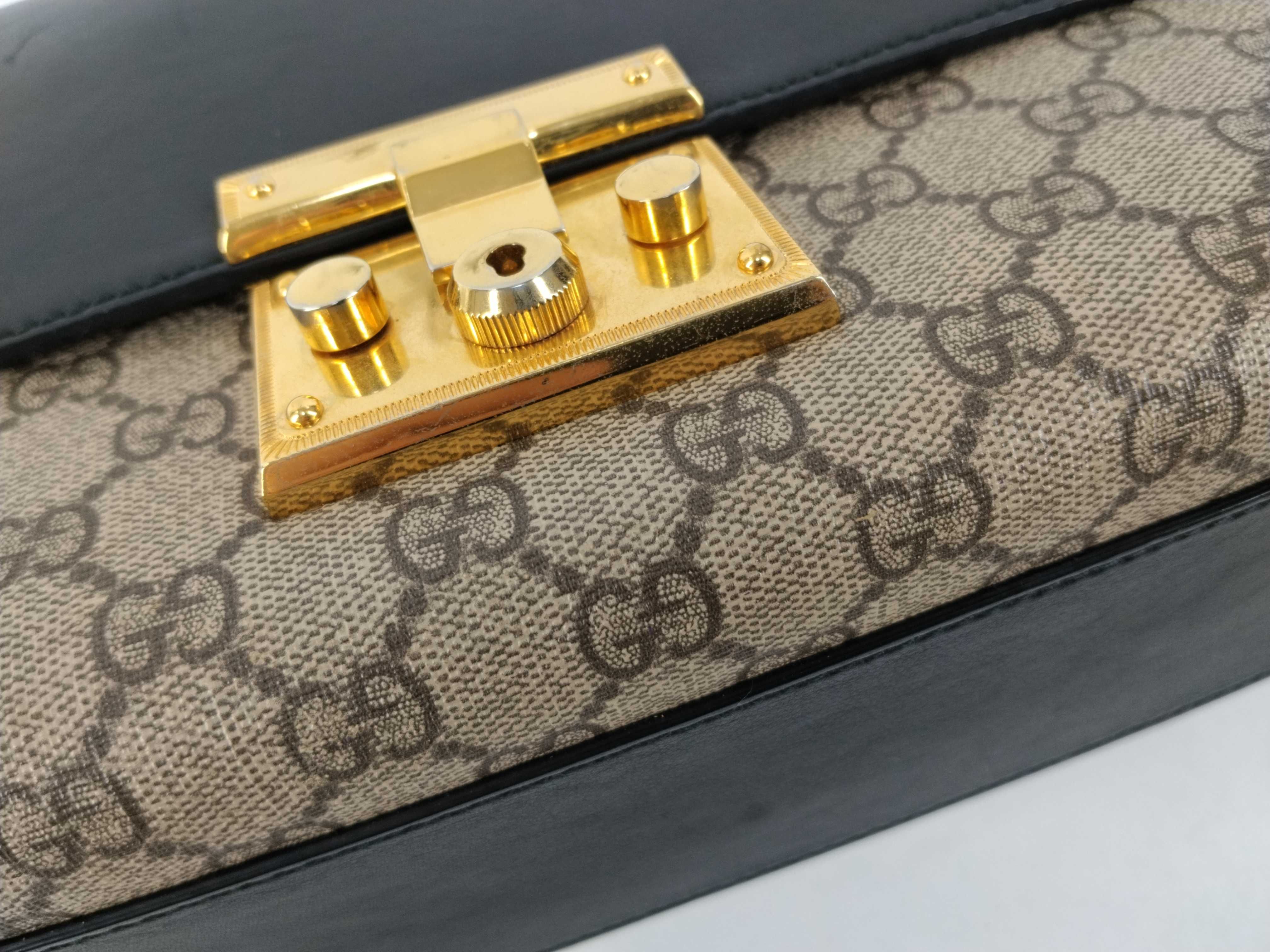 GG Canvas Gucci Padlock Chain Shoulder Bag — view 8