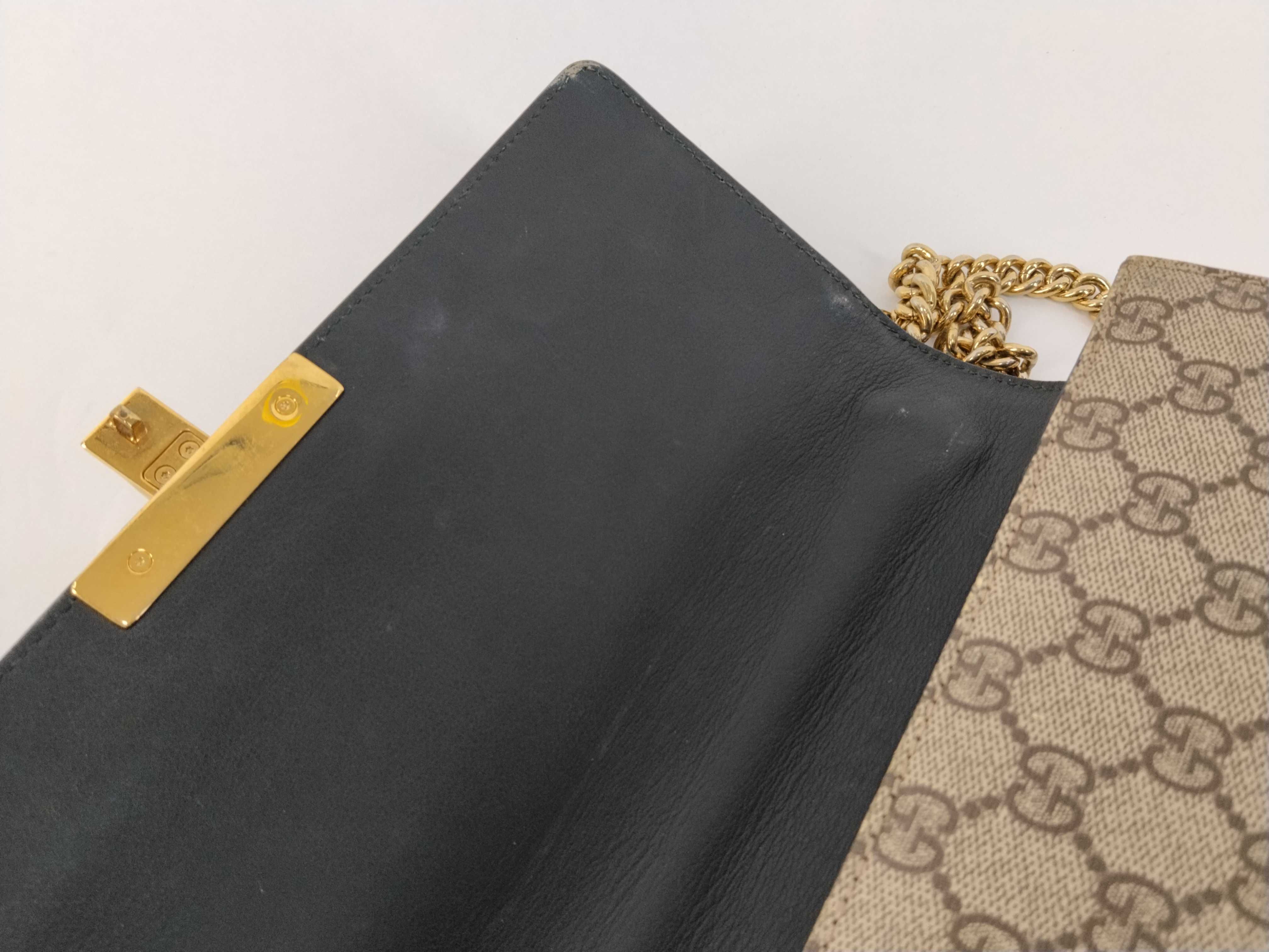 GG Canvas Gucci Padlock Chain Shoulder Bag — view 9