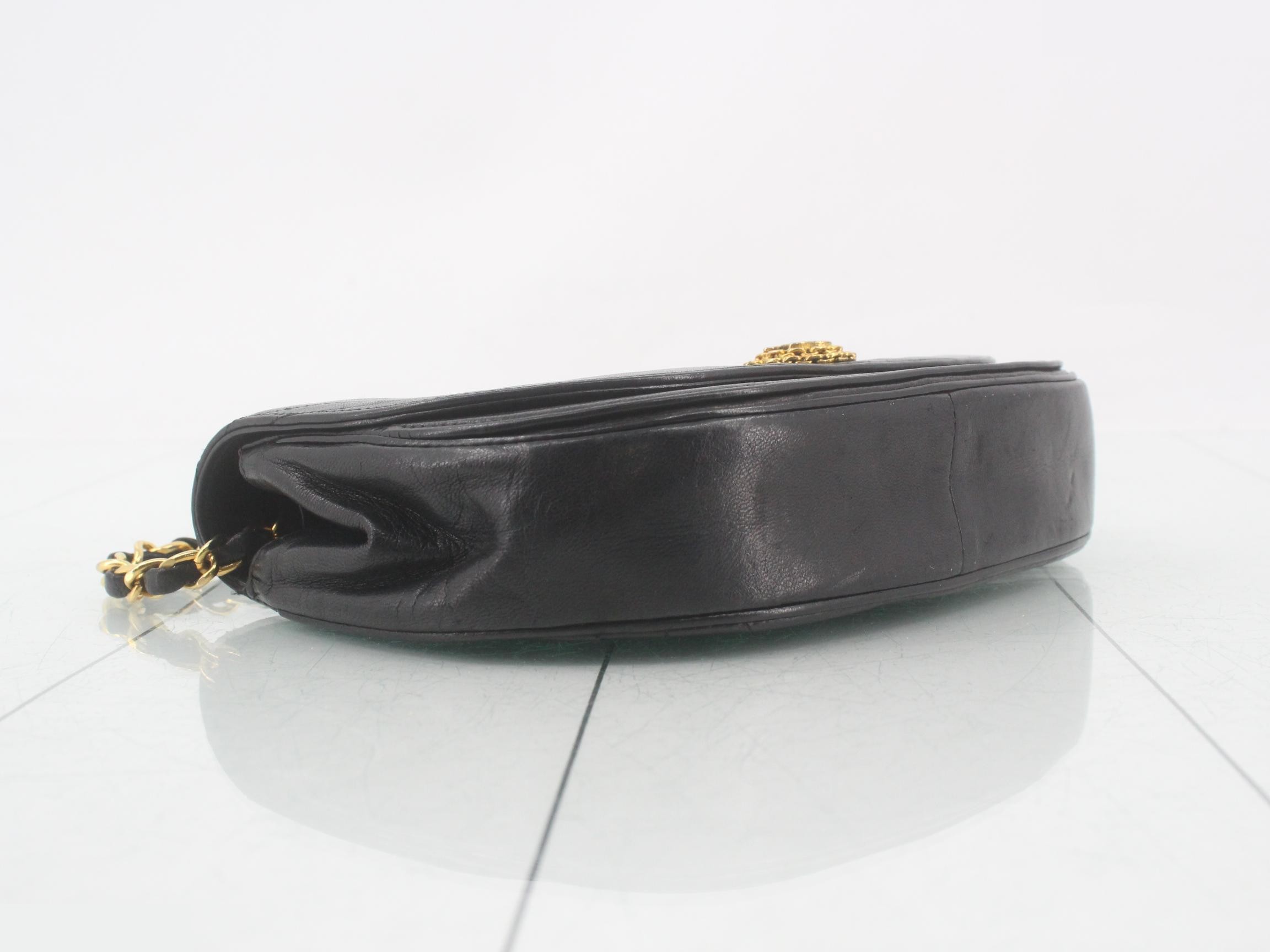 Half Moon Chain Shoulder Bag, Black, Serial Number 0 — view 5