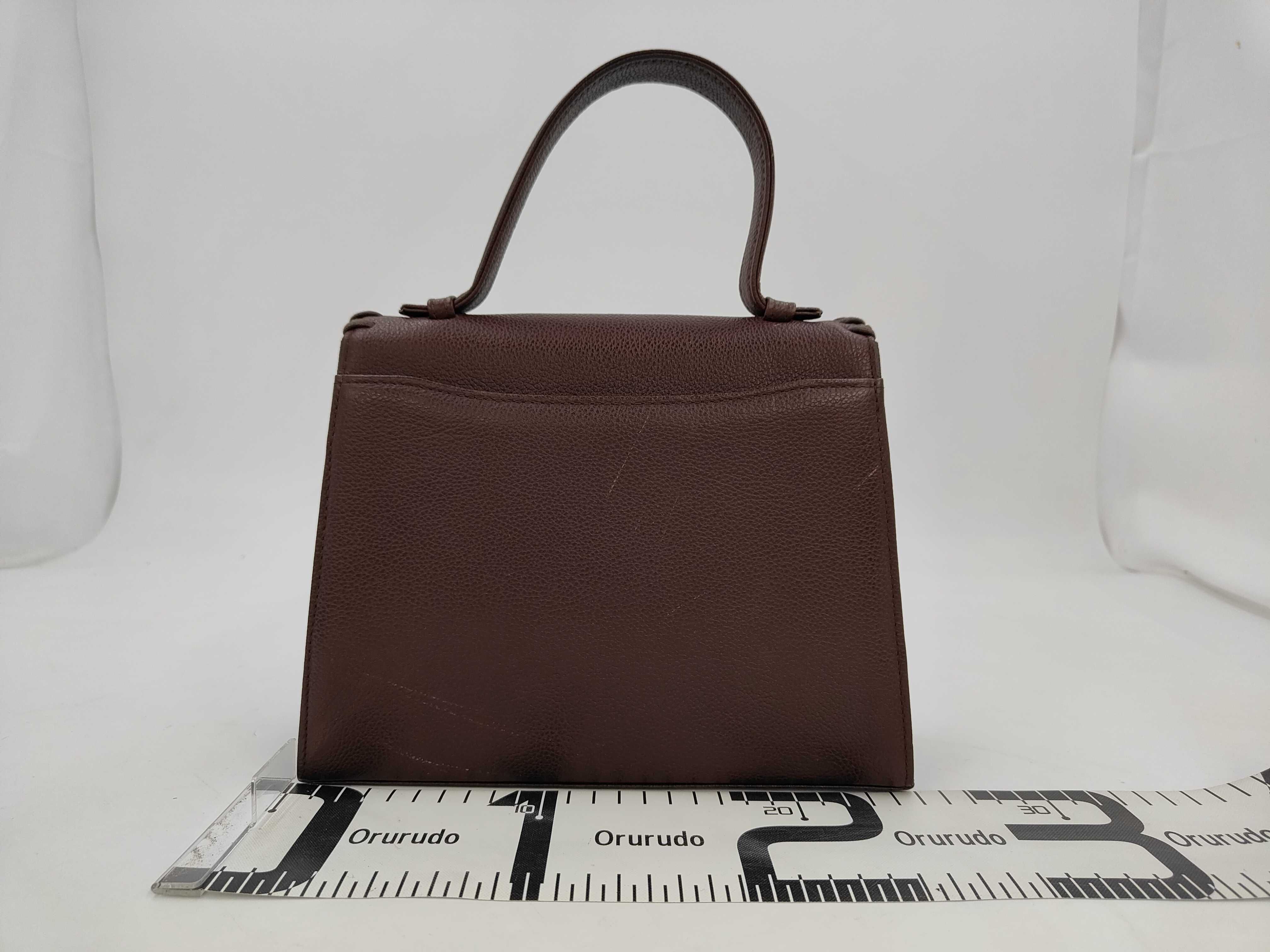 brown leather handbag — view 2
