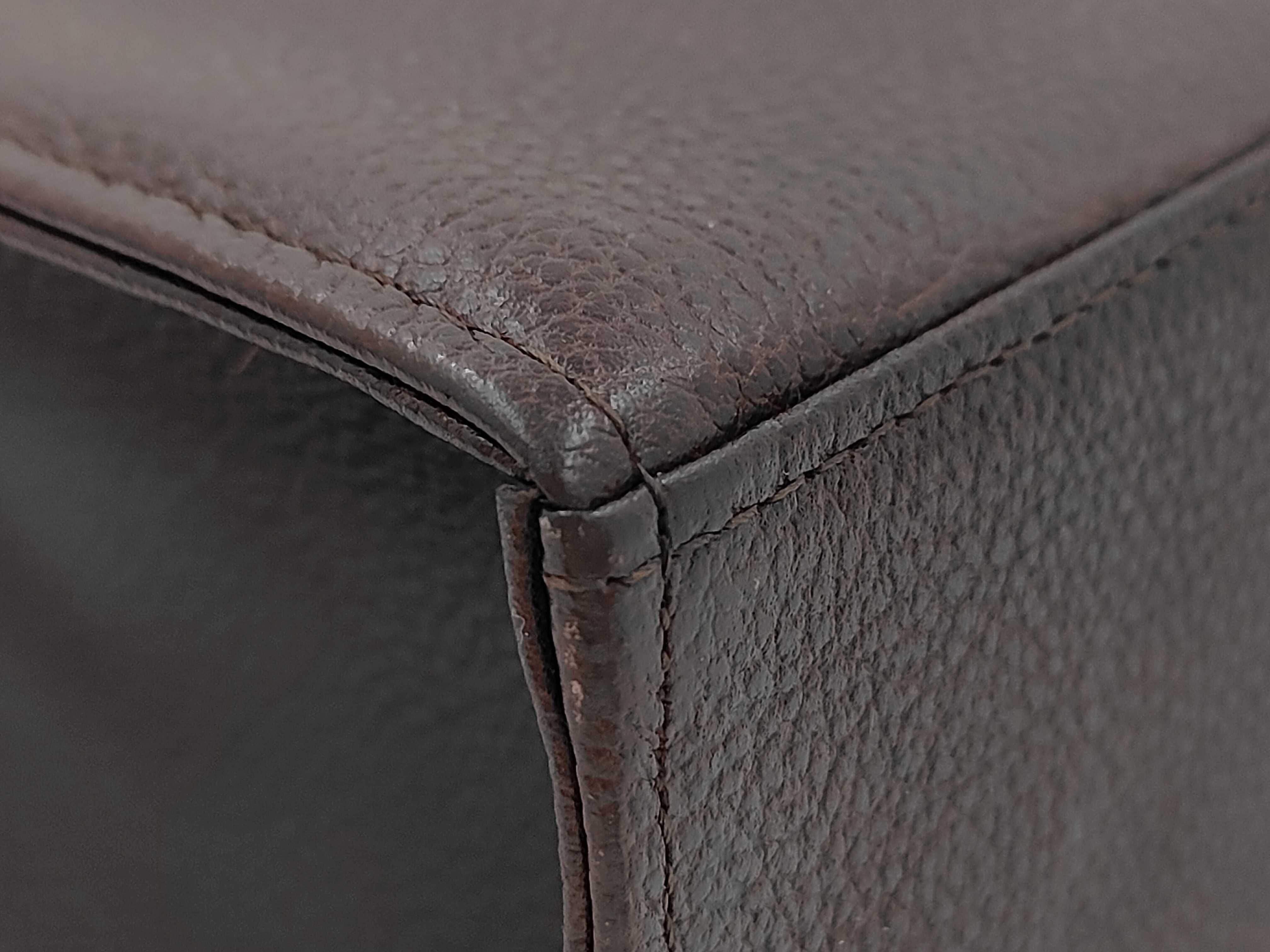 brown leather handbag — view 4