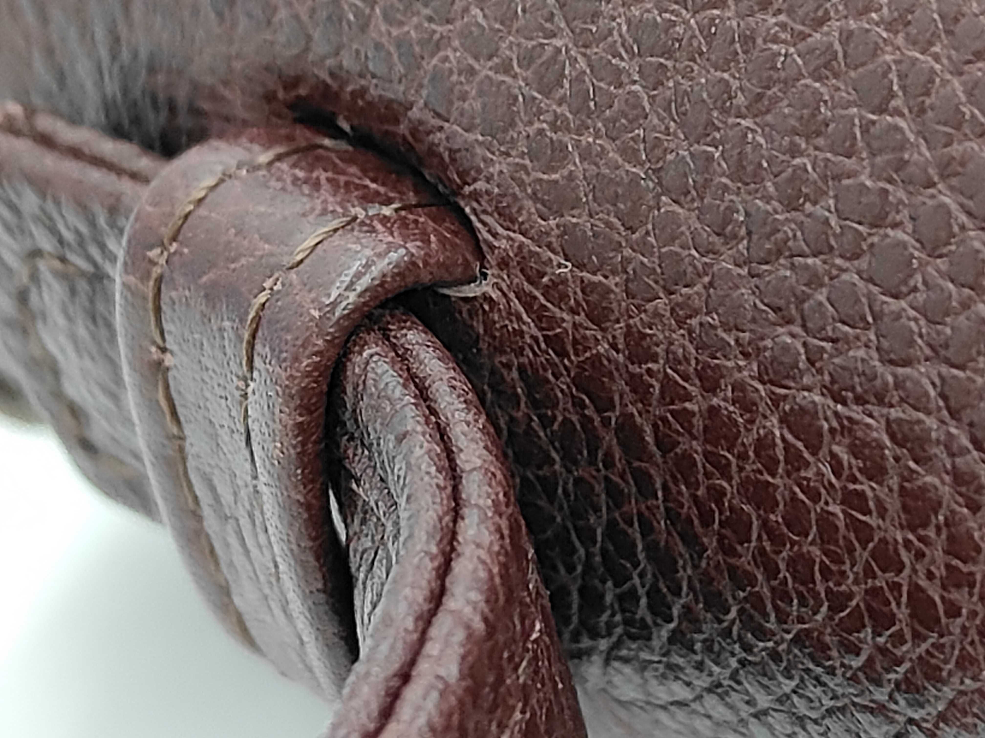 brown leather handbag — view 6
