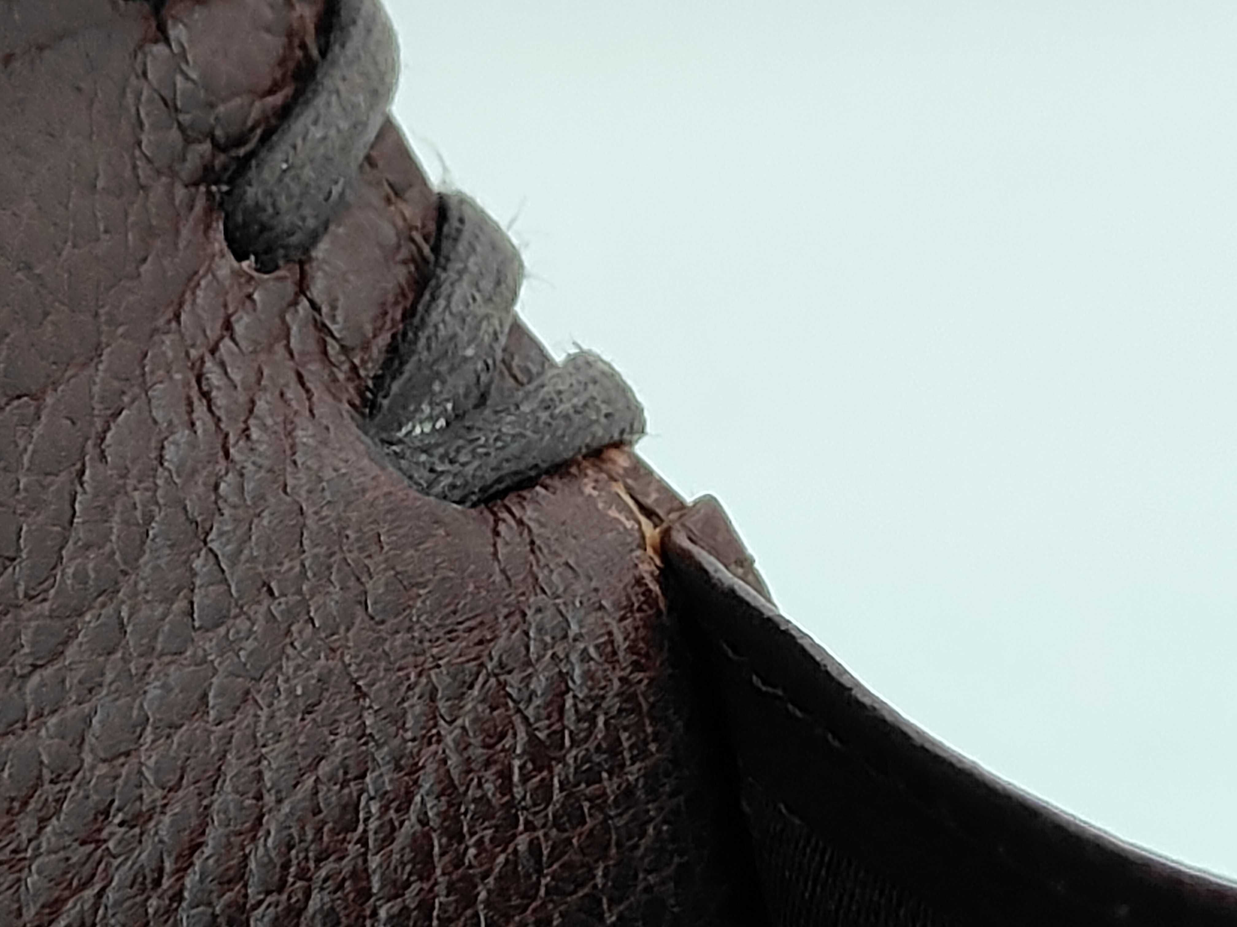 brown leather handbag — view 10