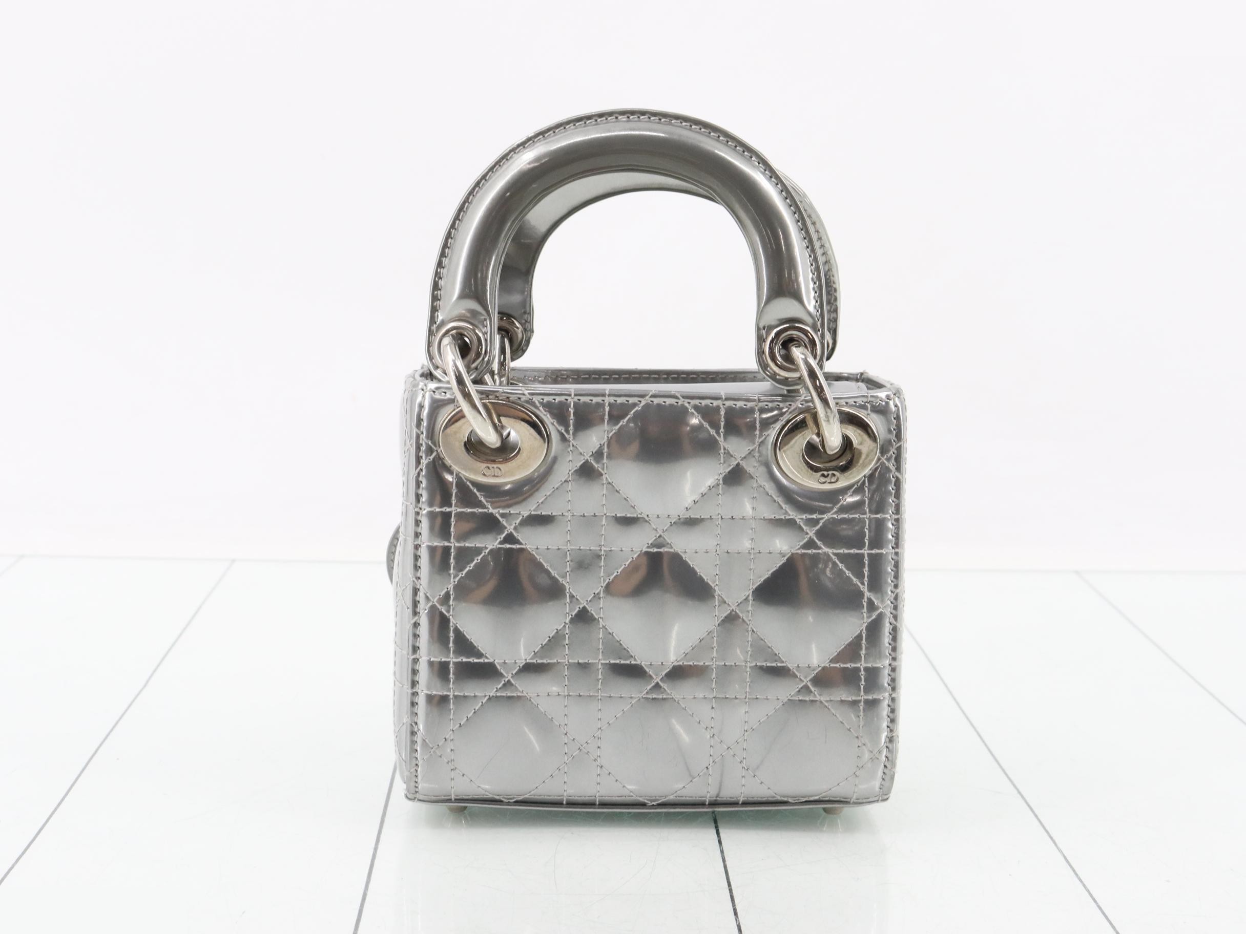 Lady Dior Baby Canage Enamel 2-Way Handbag — view 2