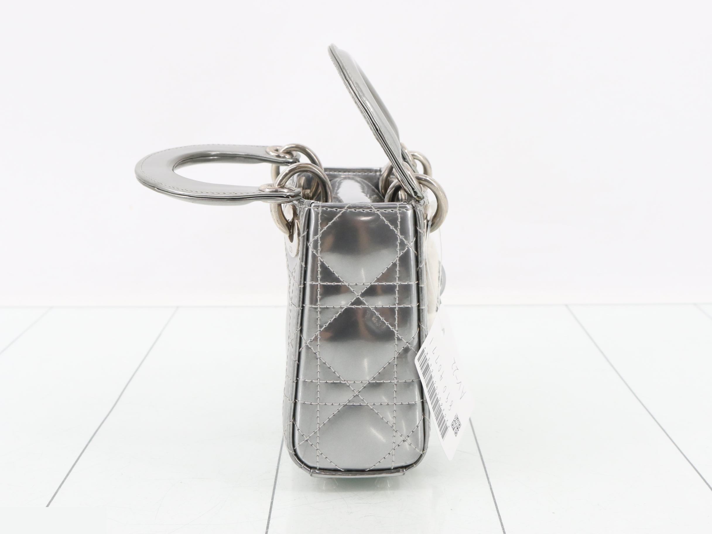 Lady Dior Baby Canage Enamel 2-Way Handbag — view 4
