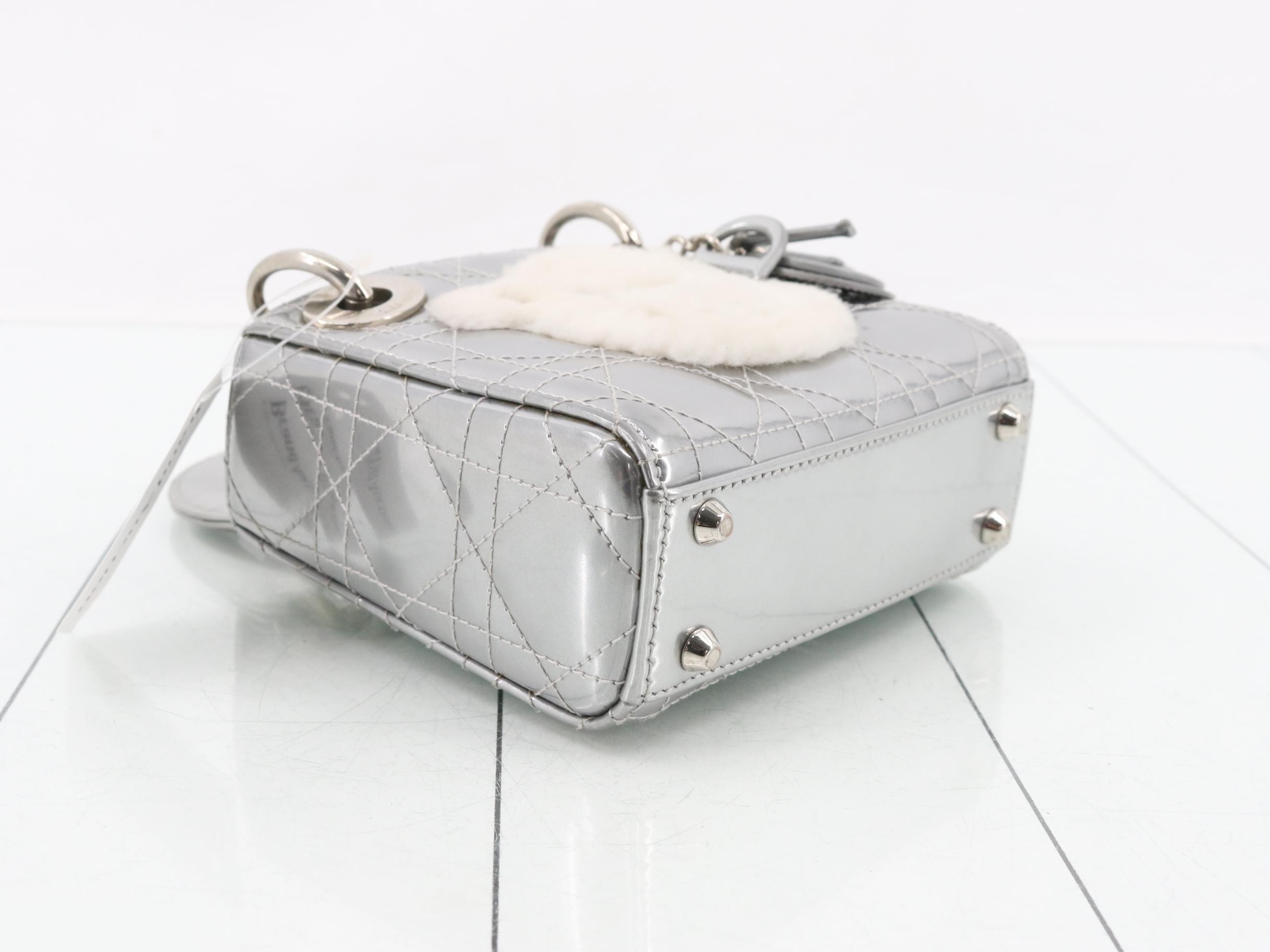 Lady Dior Baby Canage Enamel 2-Way Handbag — view 5