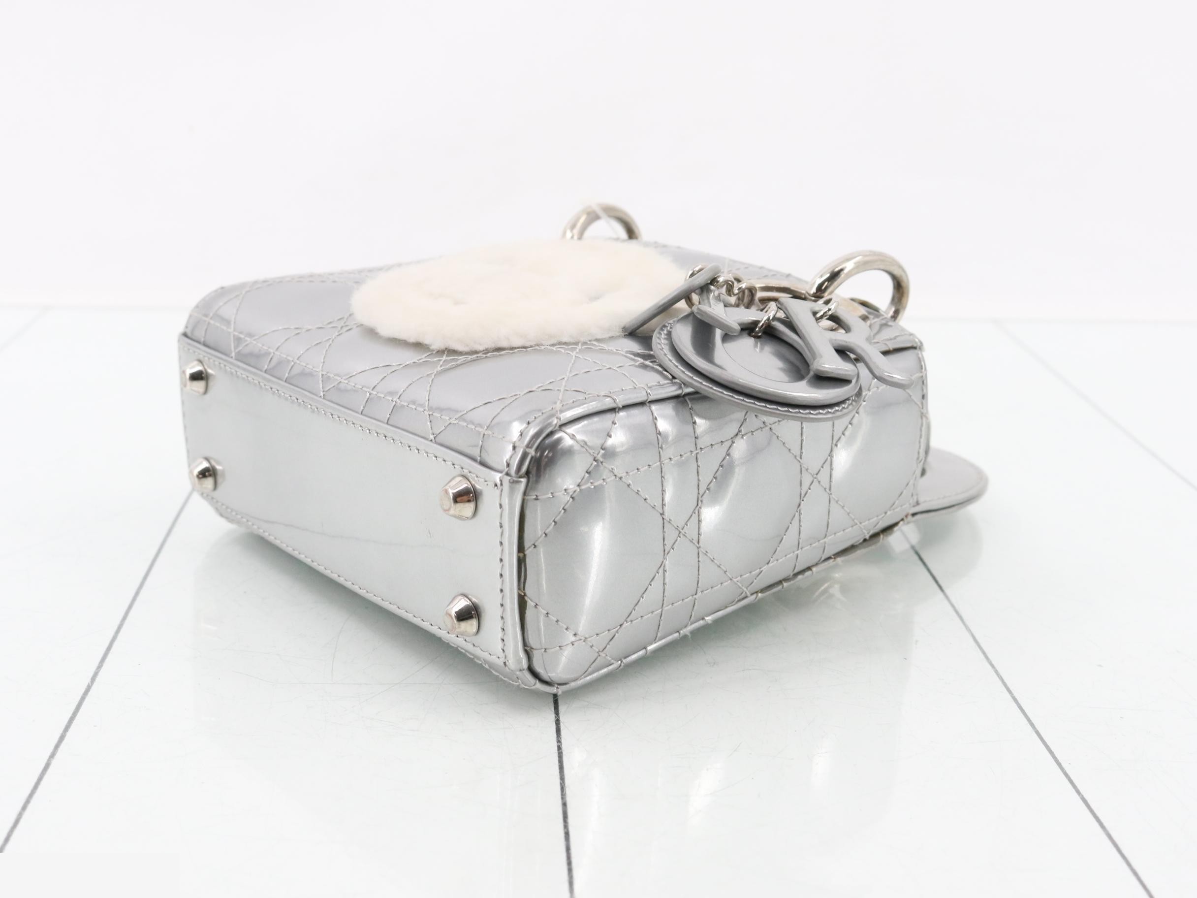 Lady Dior Baby Canage Enamel 2-Way Handbag — view 6