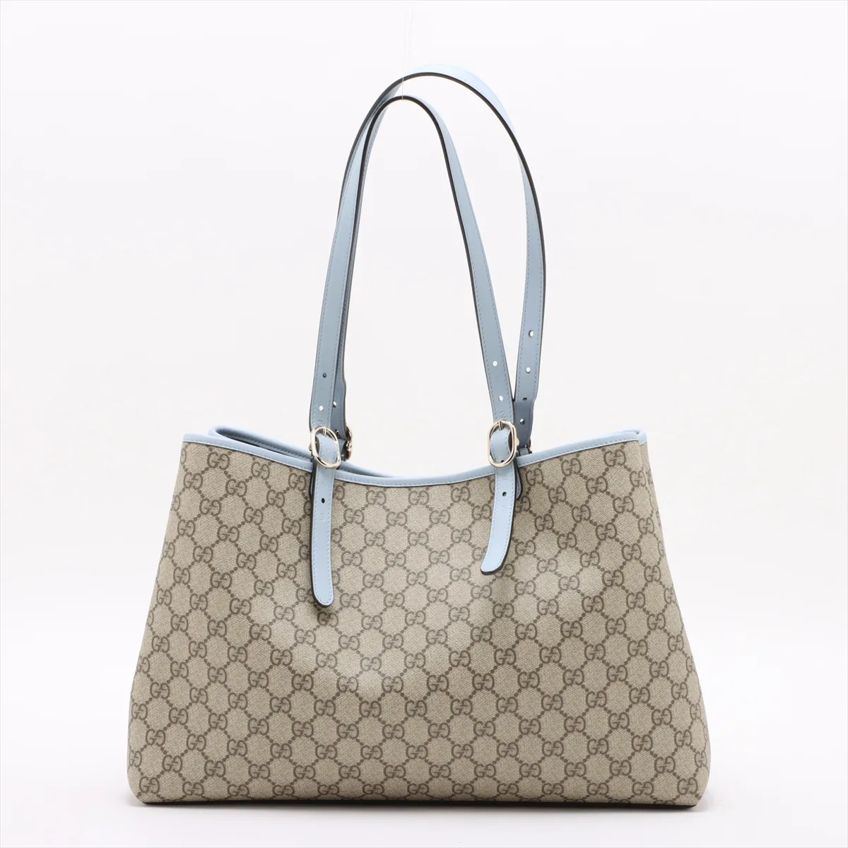 GG emblem PVC x leather tote bag beige 815213 — view 2