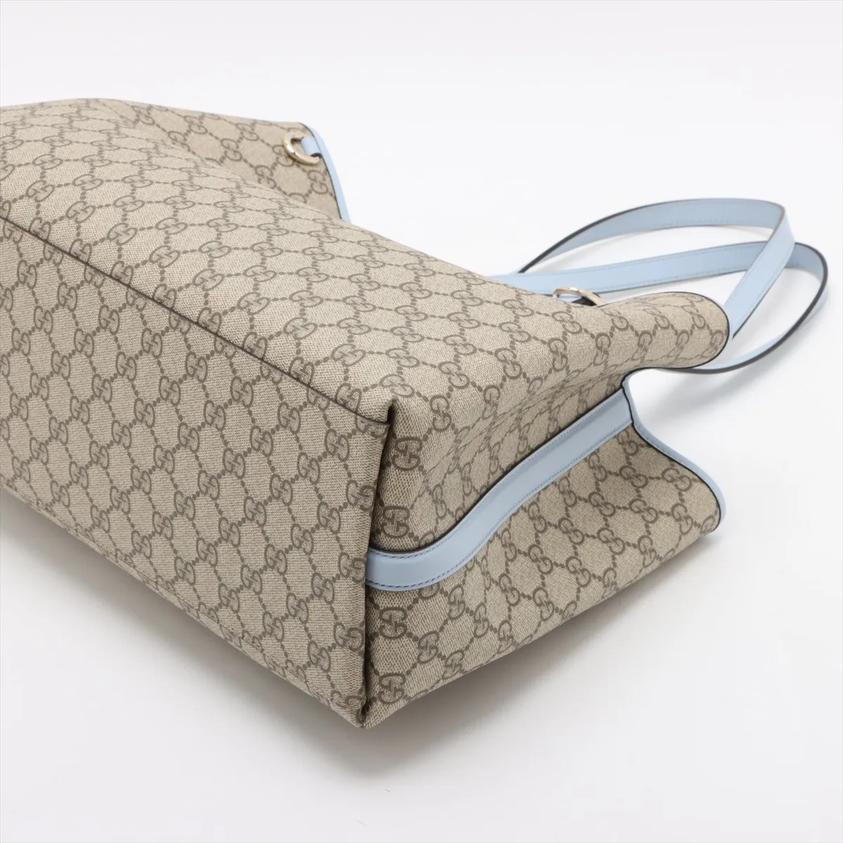 GG emblem PVC x leather tote bag beige 815213 — view 3