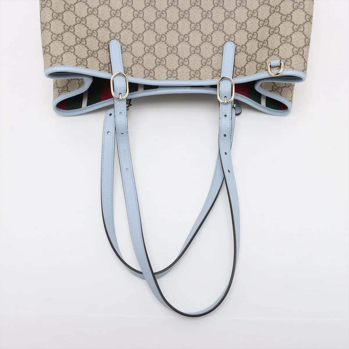 GG emblem PVC x leather tote bag beige 815213 — view 5