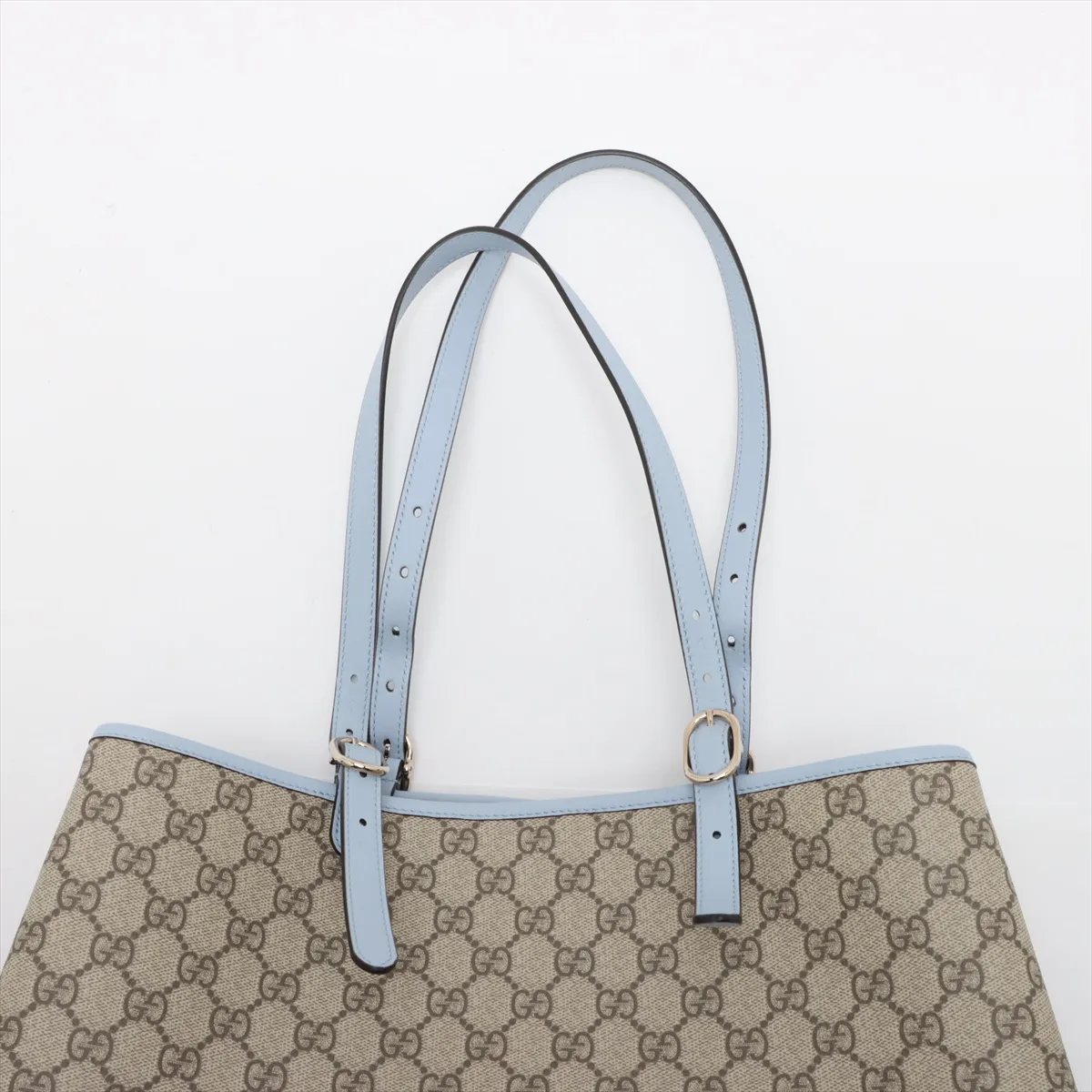 GG emblem PVC x leather tote bag beige 815213 — view 6
