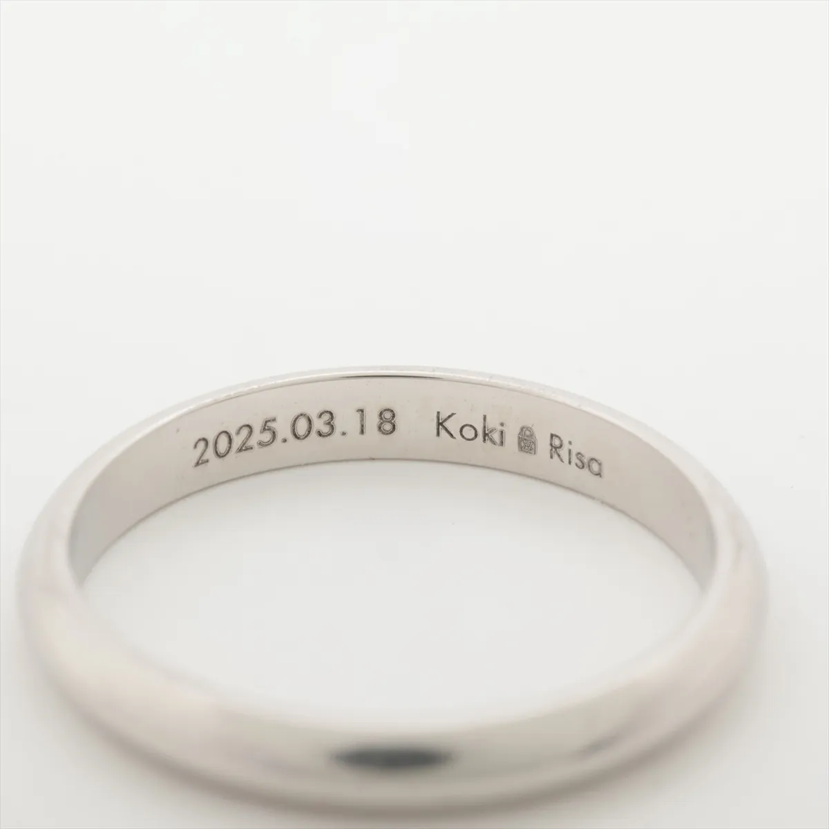 ring, Pt950, 4.2g, nameplate, H99032, resizing available, Q9Y51J — view 3