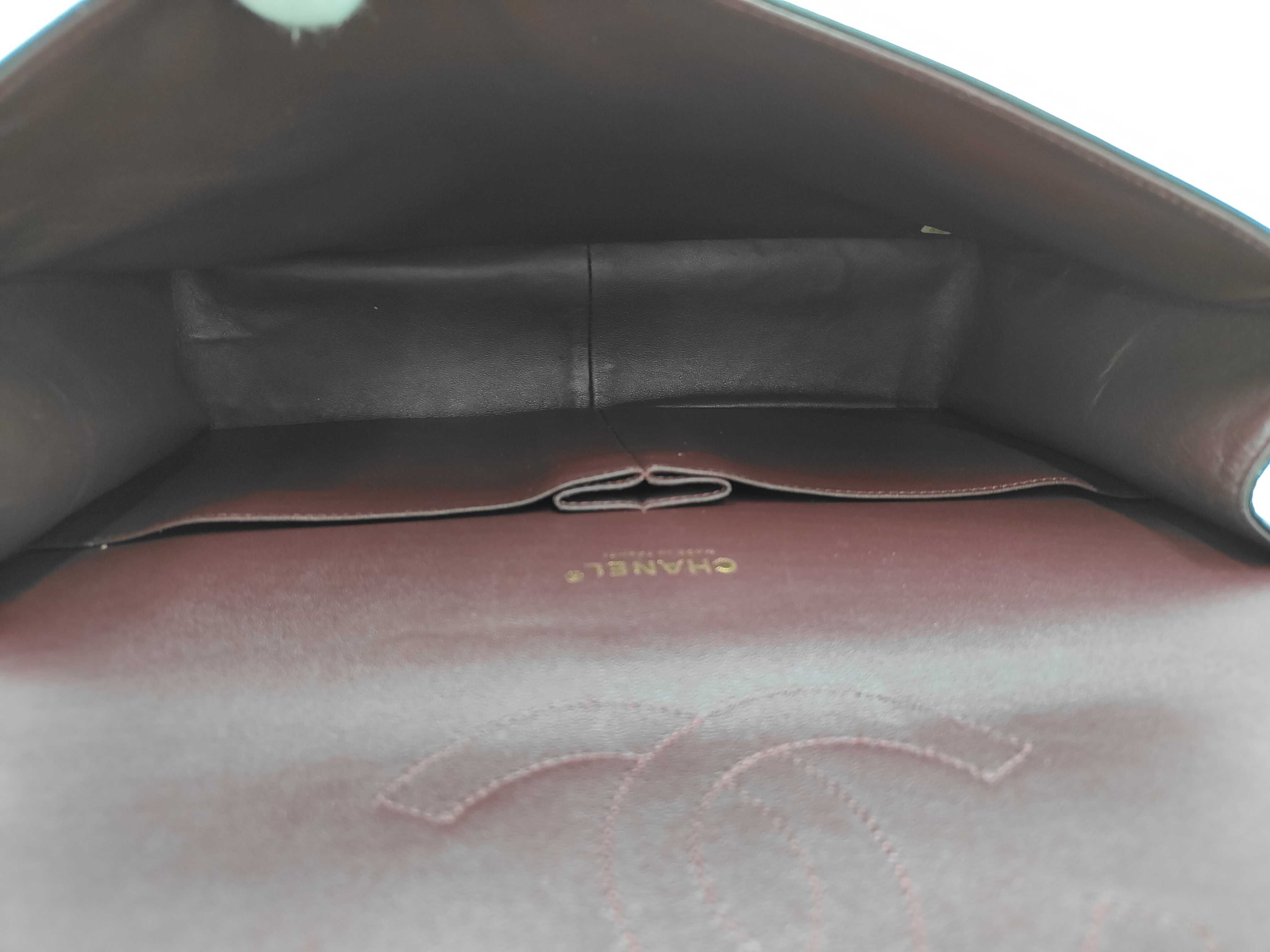 Matelassé Lambskin Double Flap Black Shoulder Bag — view 10