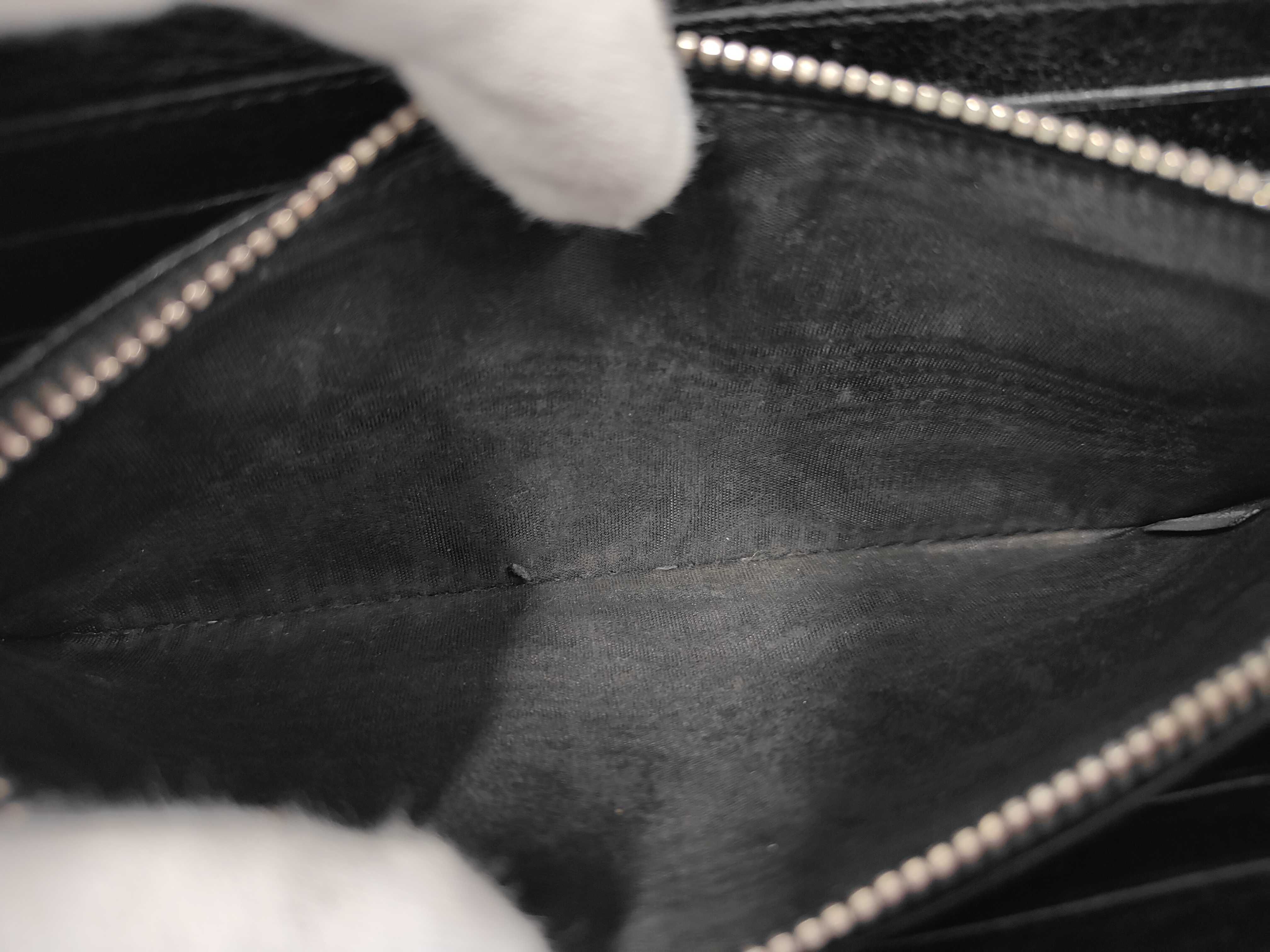 studded design long wallet, black leather wallet — view 8