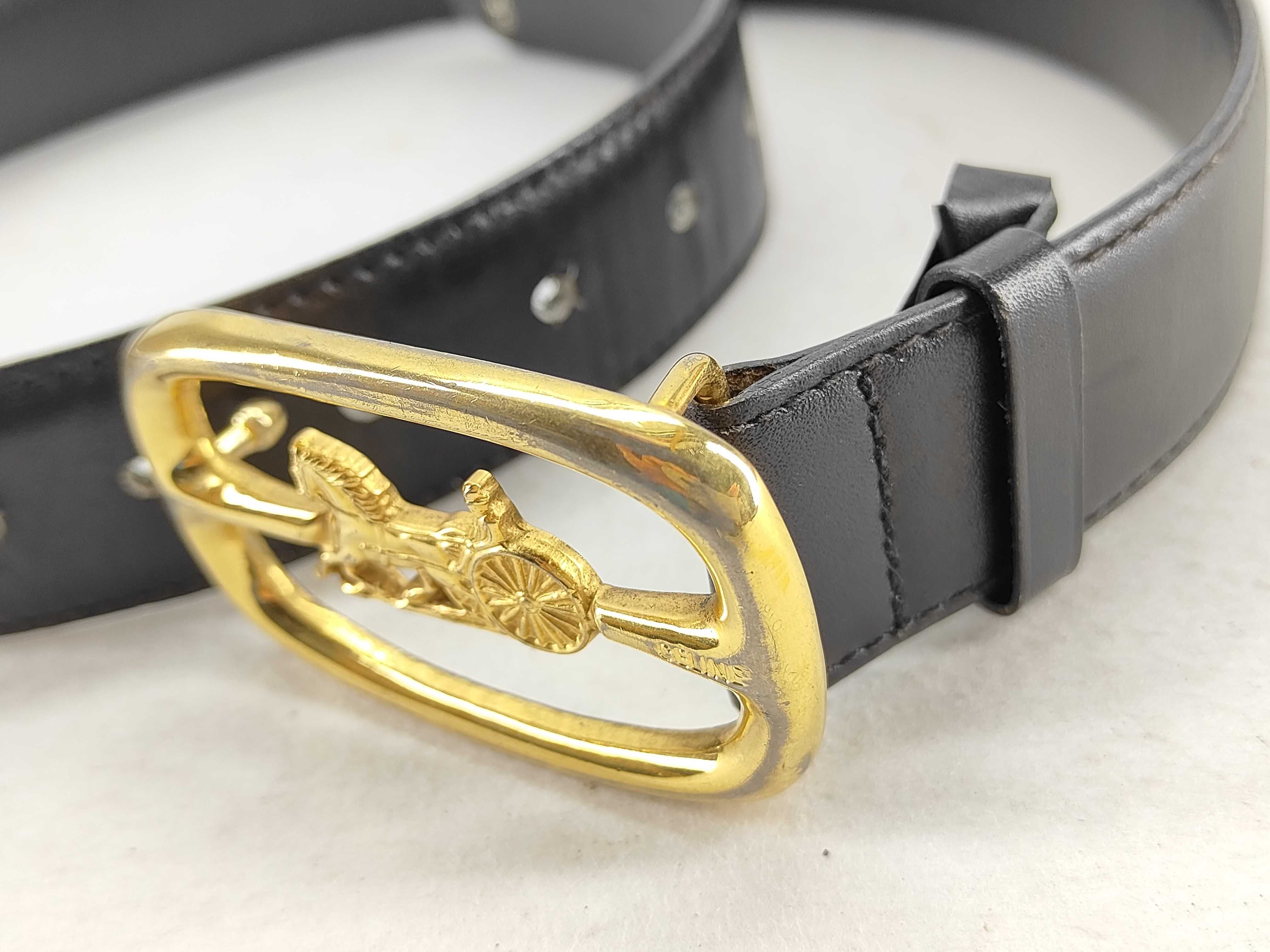 leather belt with carriage hardware, size . — view 10