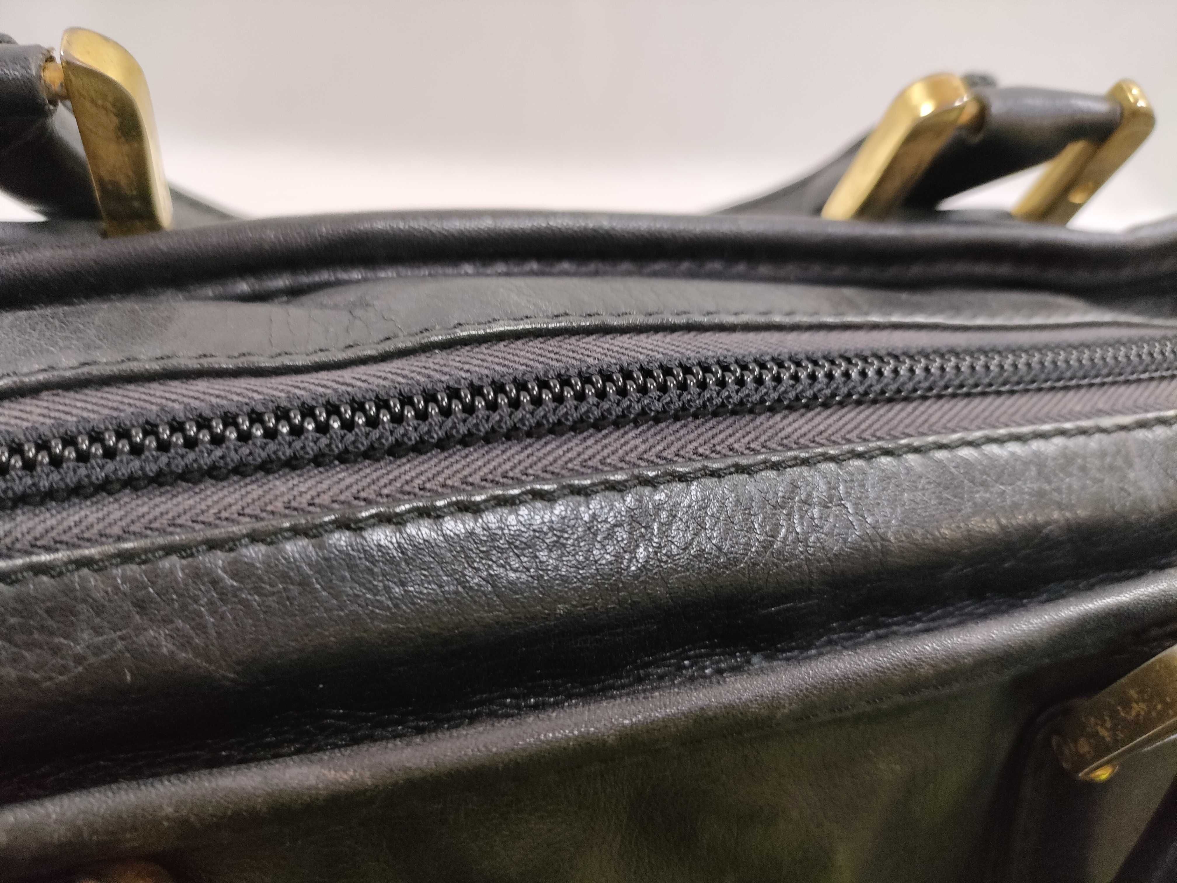 Amazona Anagram Leather Black Handbag — view 8