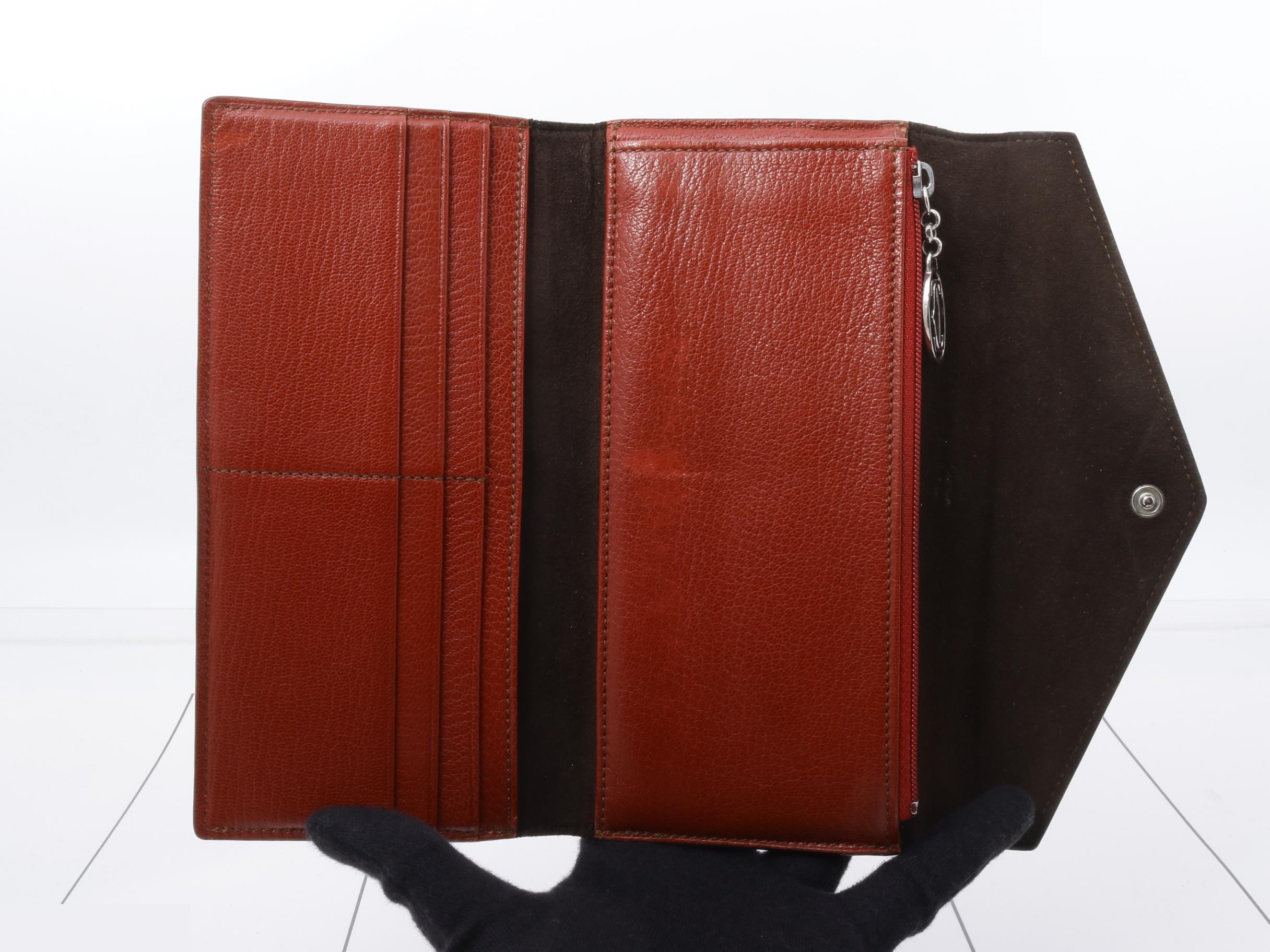 Collection Les Must Leather Tri-fold Long Wallet — view 4