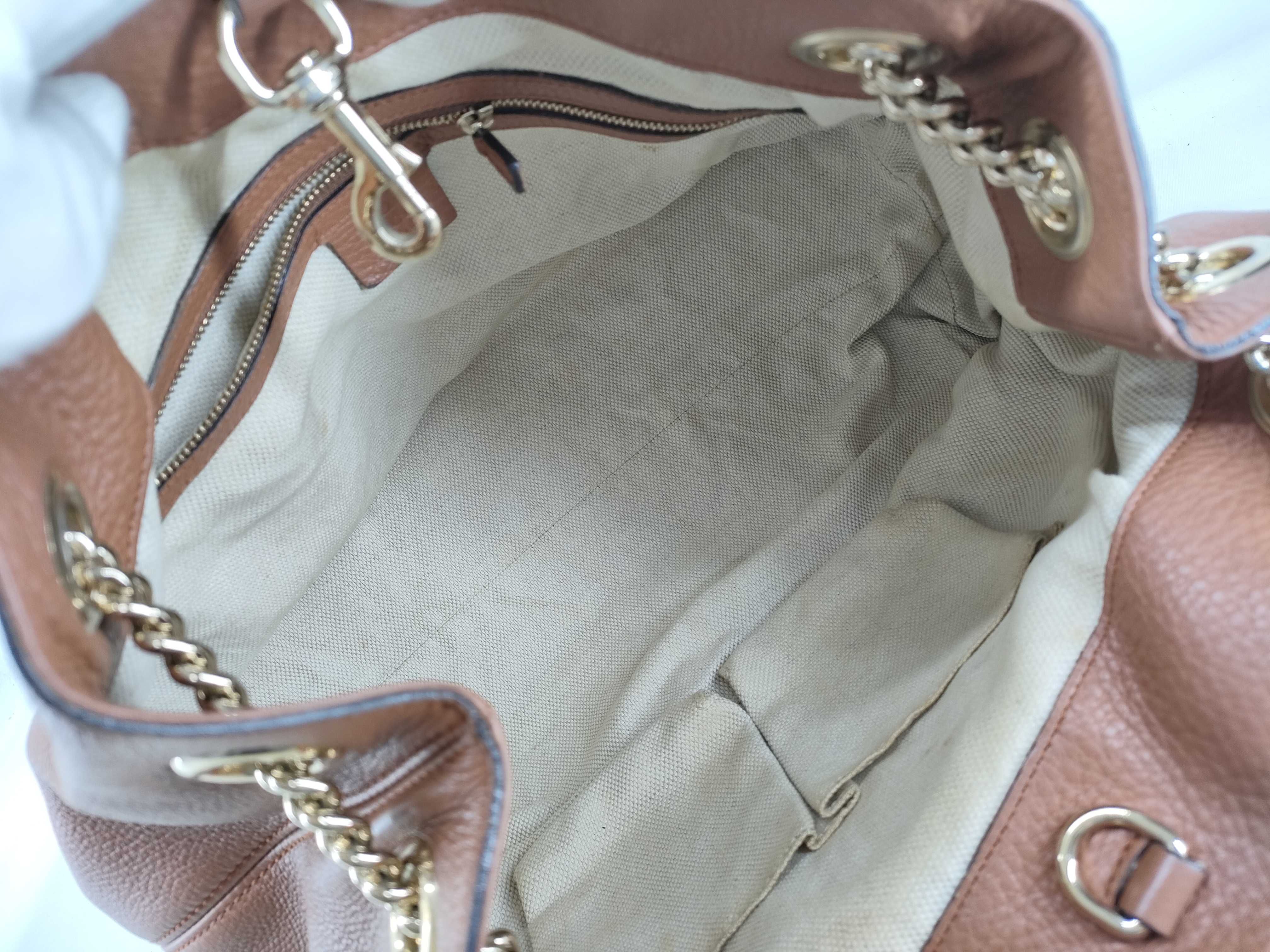 Soho Chain Tote Bag Shoulder Bag Brown Tote Bag — view 8