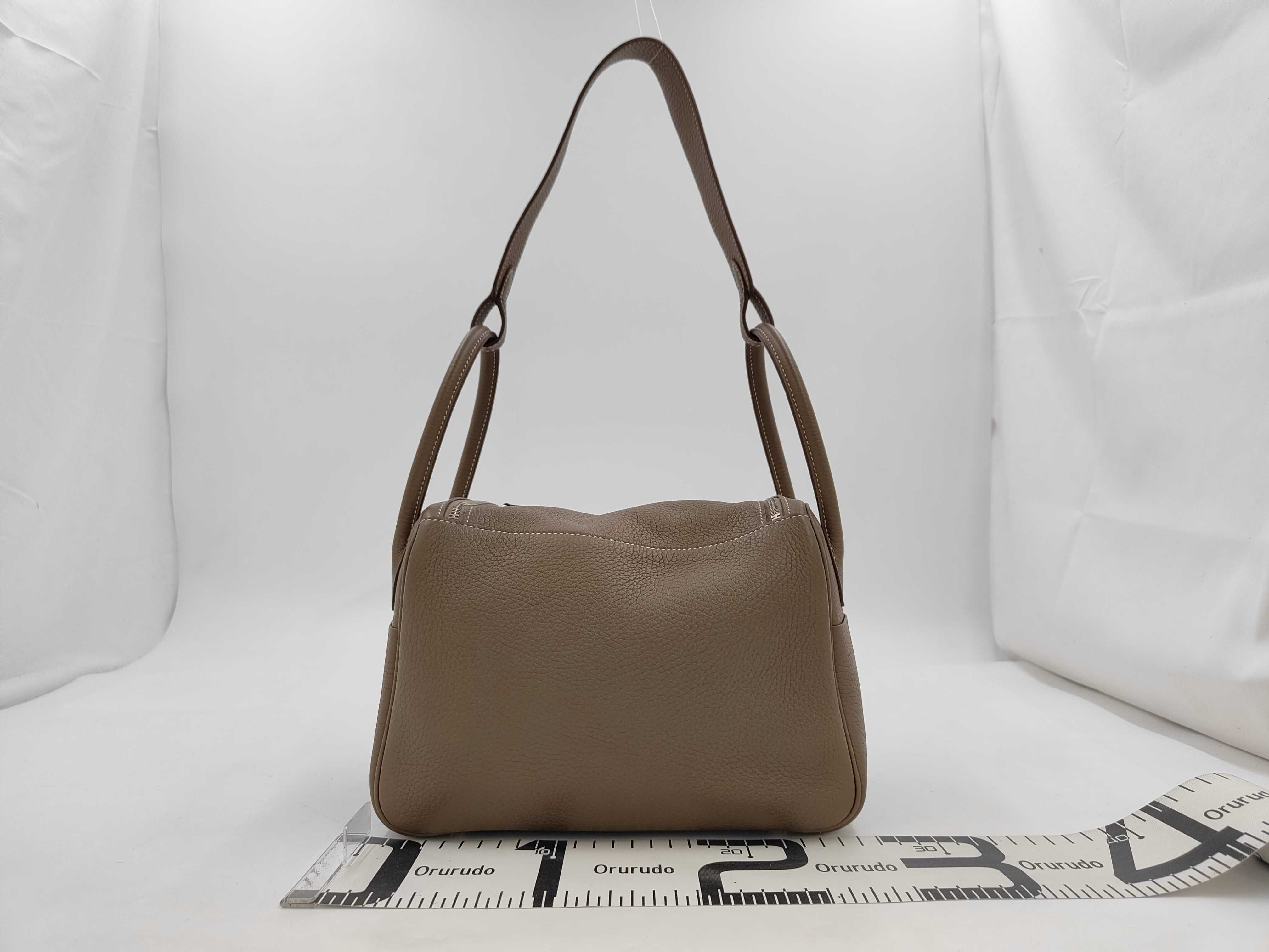 Lindy 26 Taurillon Etoupe Silver Hardware Z Stamp Bag — view 2
