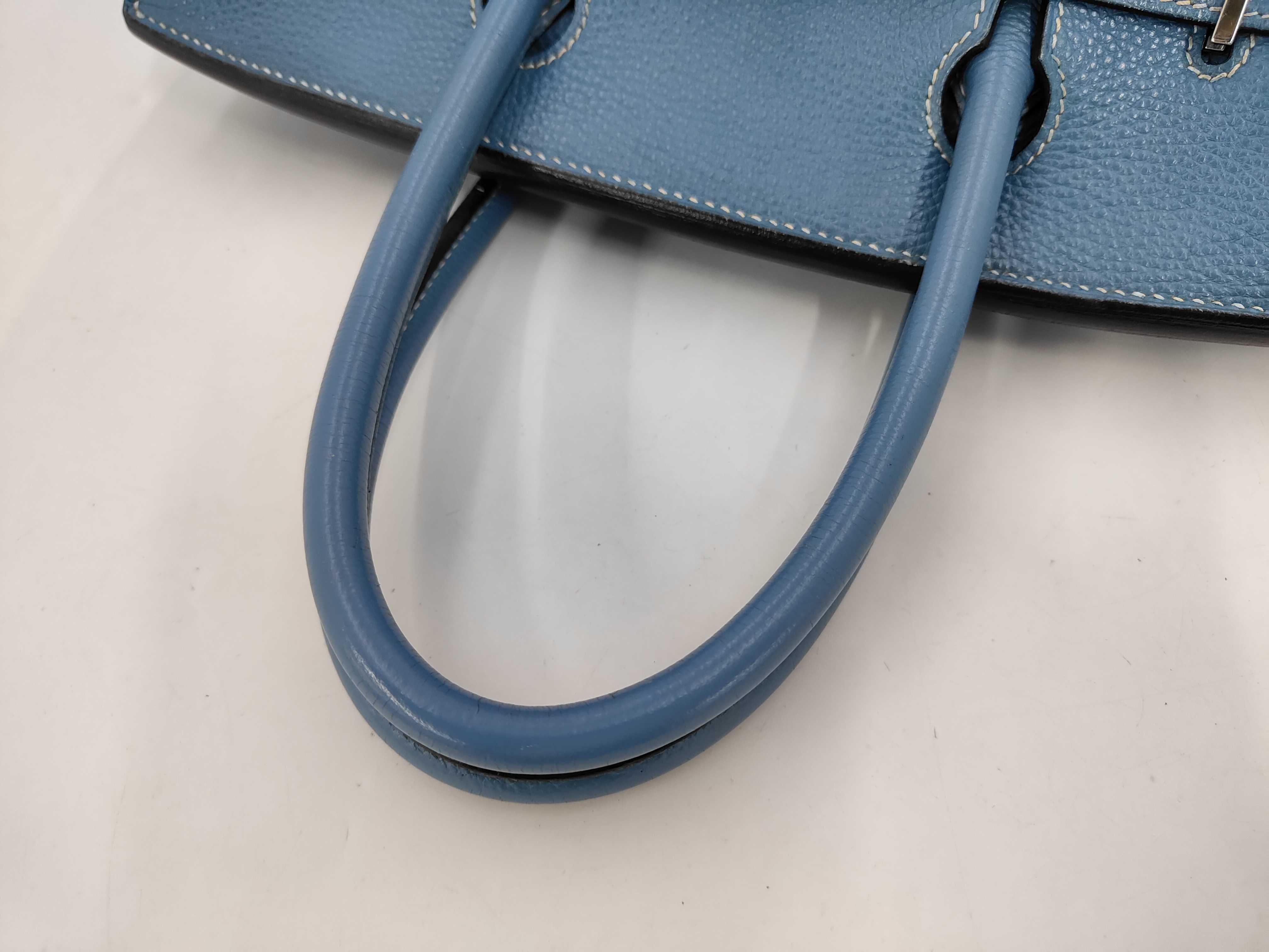 Birkin 30 Togo Blue Jean H stamp handbag — view 4