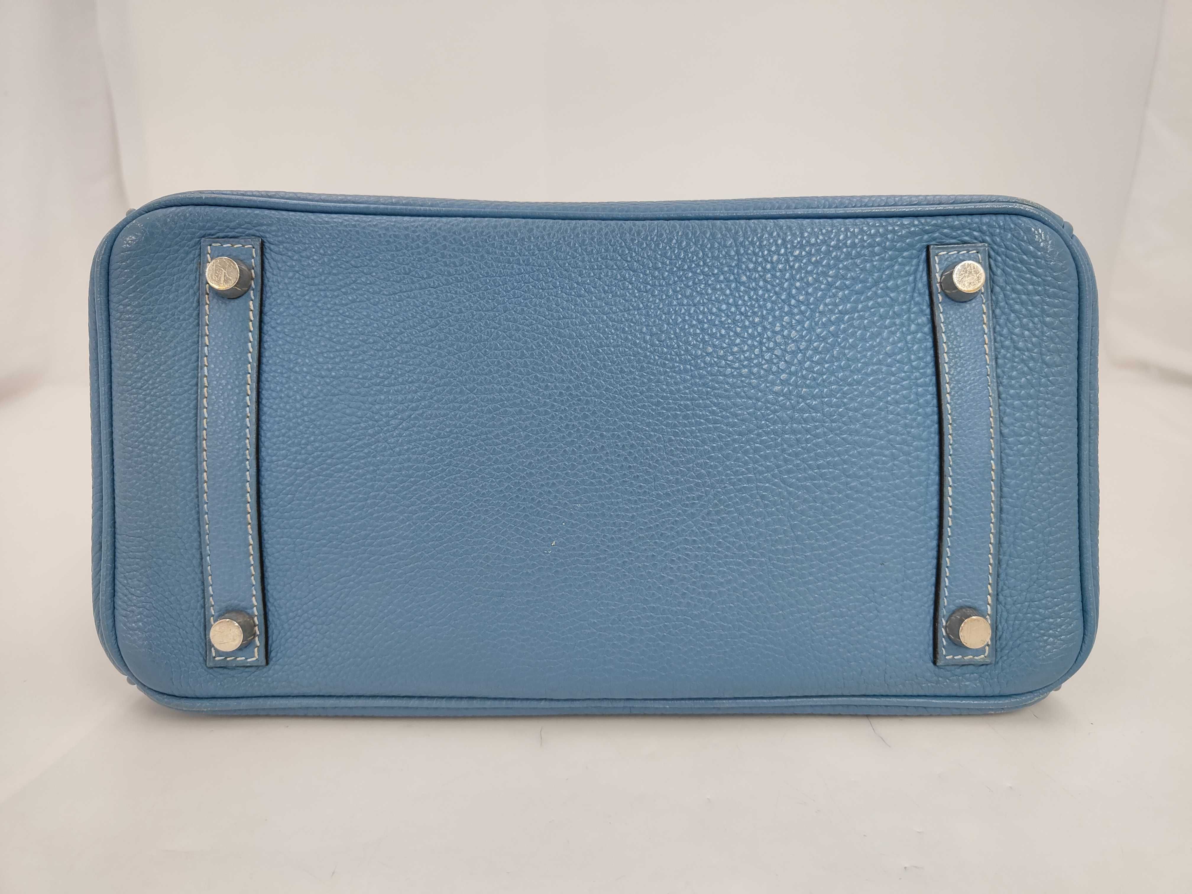 Birkin 30 Togo Blue Jean H stamp handbag — view 7