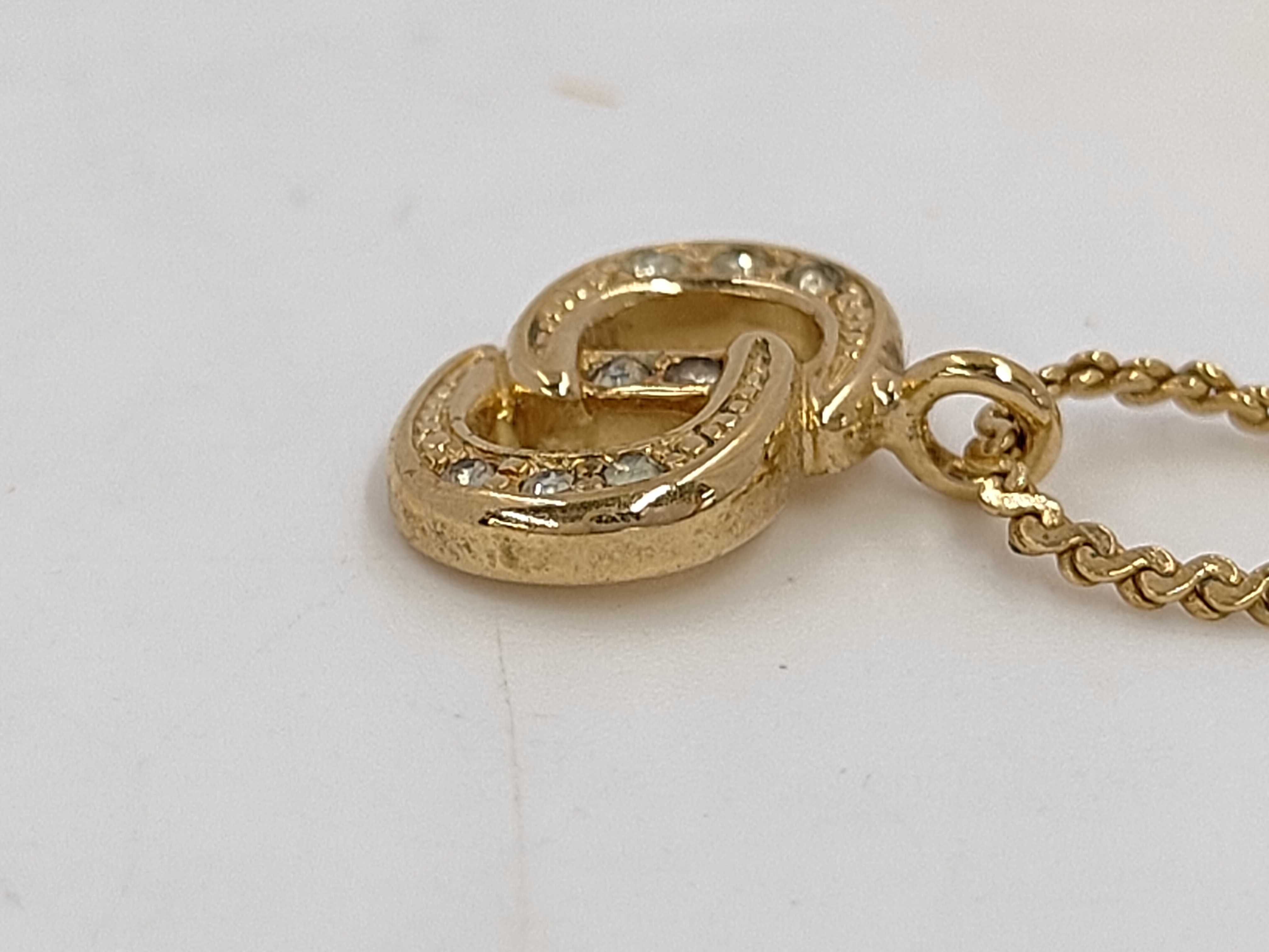 Necklace CD Rhinestone GP Necklace — view 3