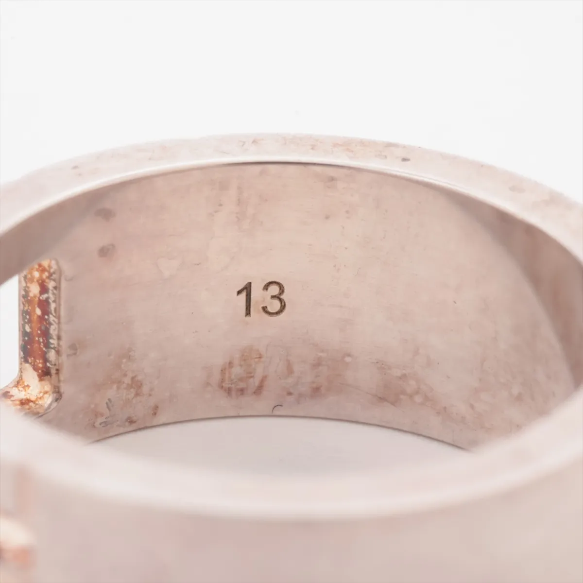Branded G Ring, Size 13, 925 Sterling Silver, 7.6g, Shows signs of wear, — view 3