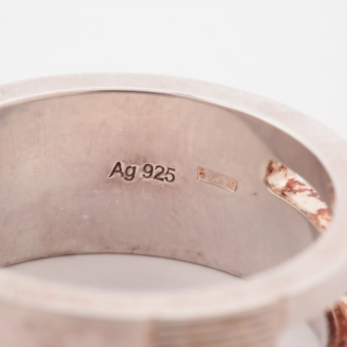 Branded G Ring, Size 13, 925 Sterling Silver, 7.6g, Shows signs of wear, — view 5
