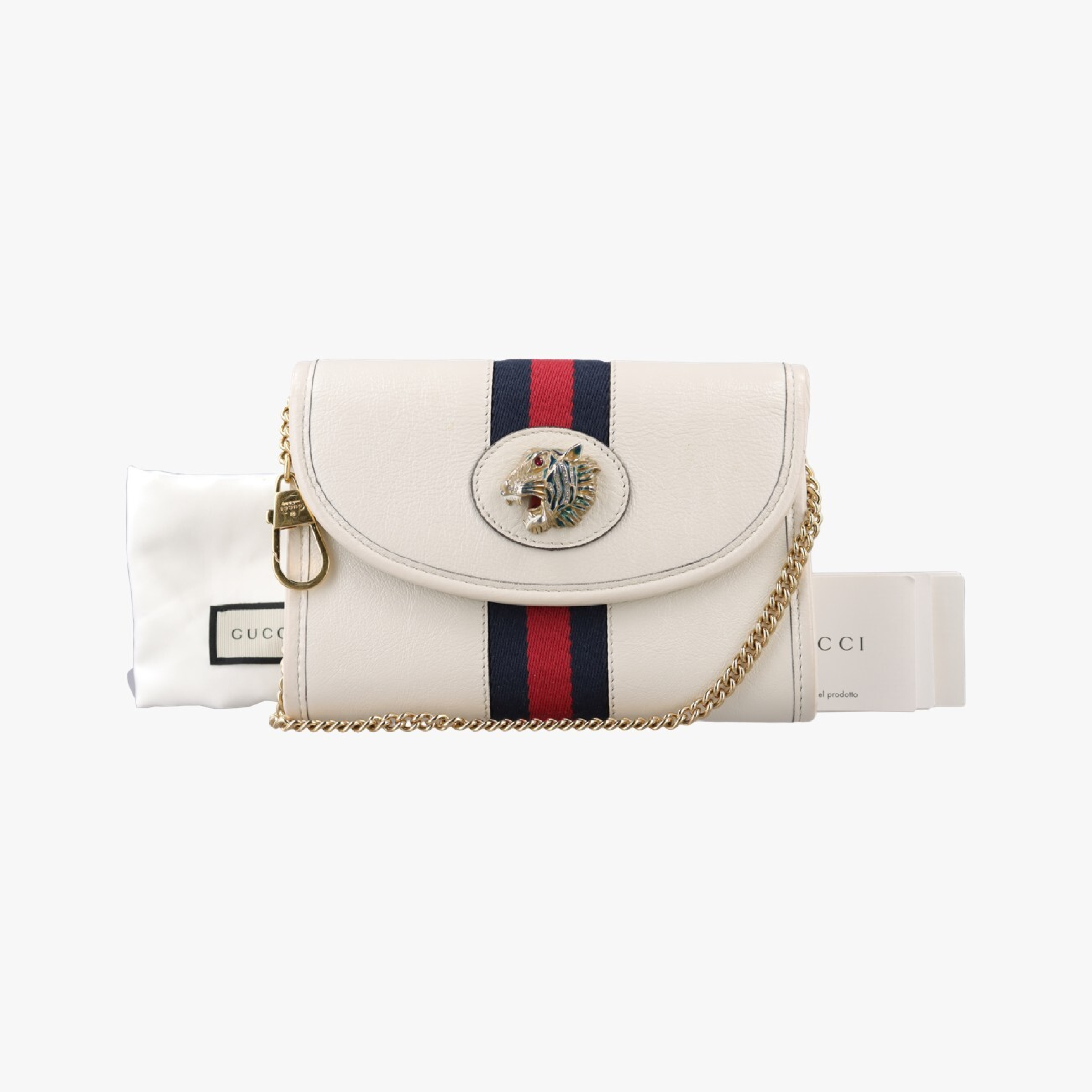 Raja White Leather Shoulder Bag 573797