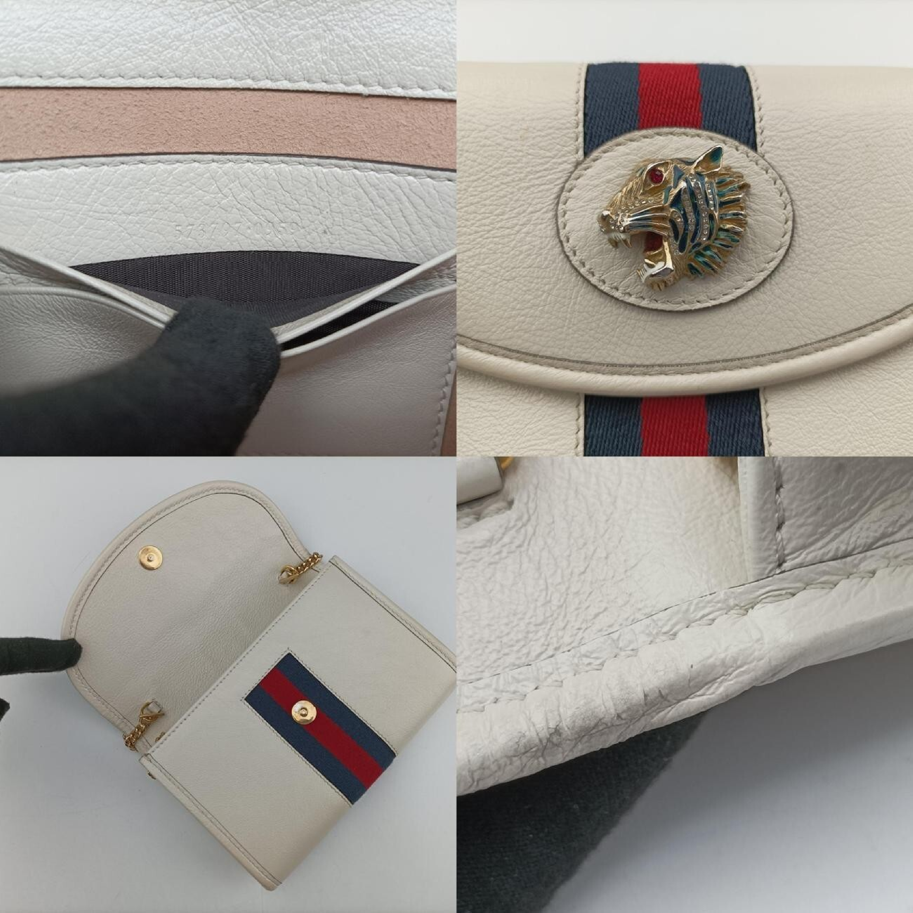 Raja White Leather Shoulder Bag 573797 — view 8