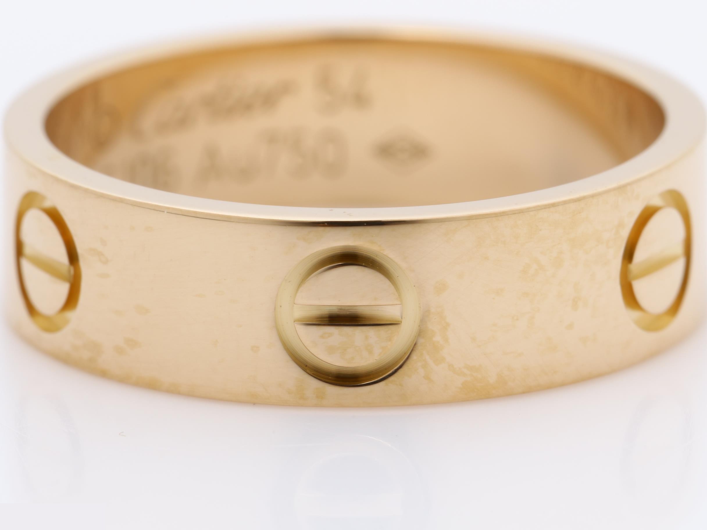 Au750PG Love Ring, size 54, 5.8g, approximately 5.5mm wide. — view 2