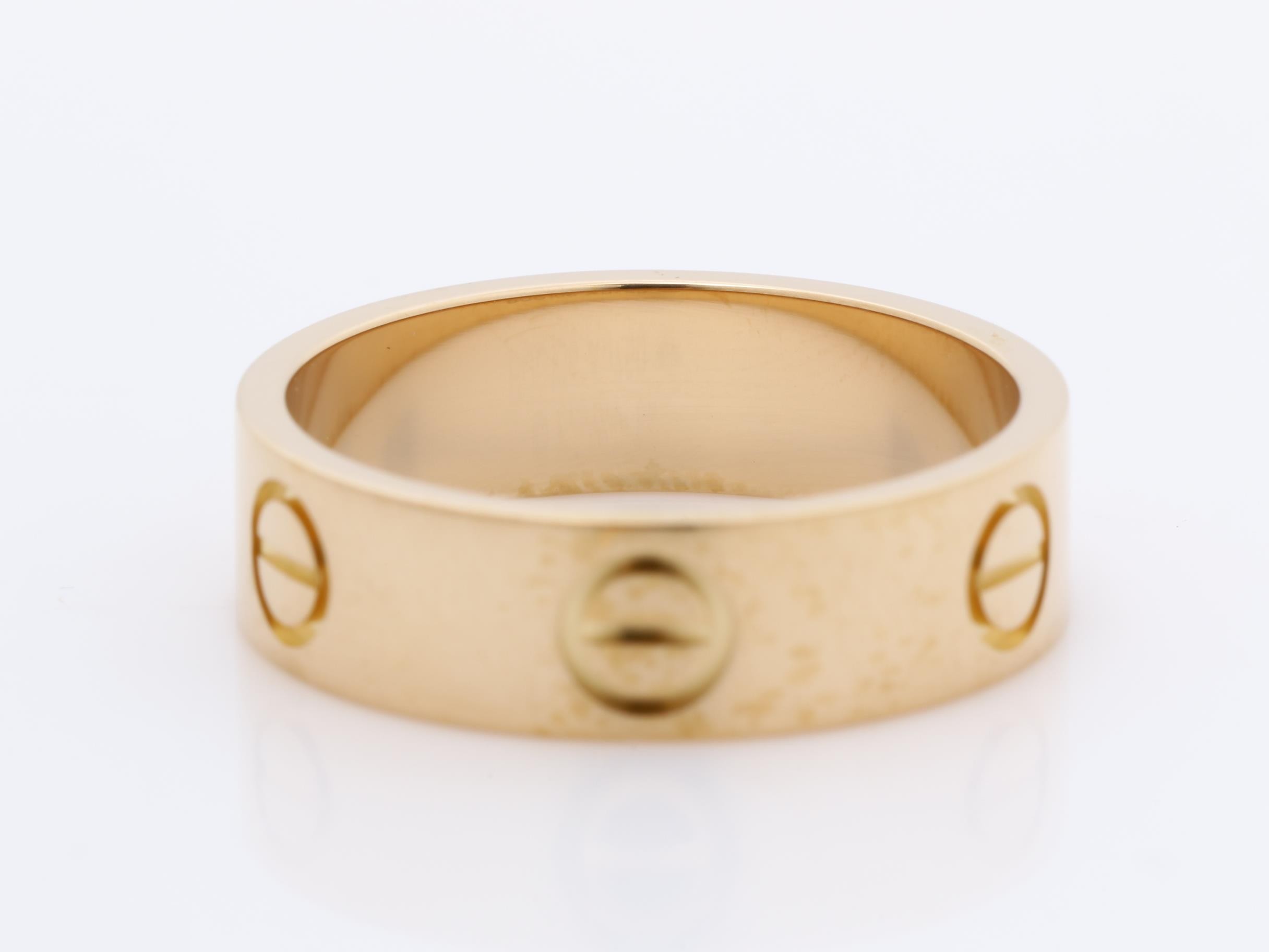 Au750PG Love Ring, size 54, 5.8g, approximately 5.5mm wide. — view 4