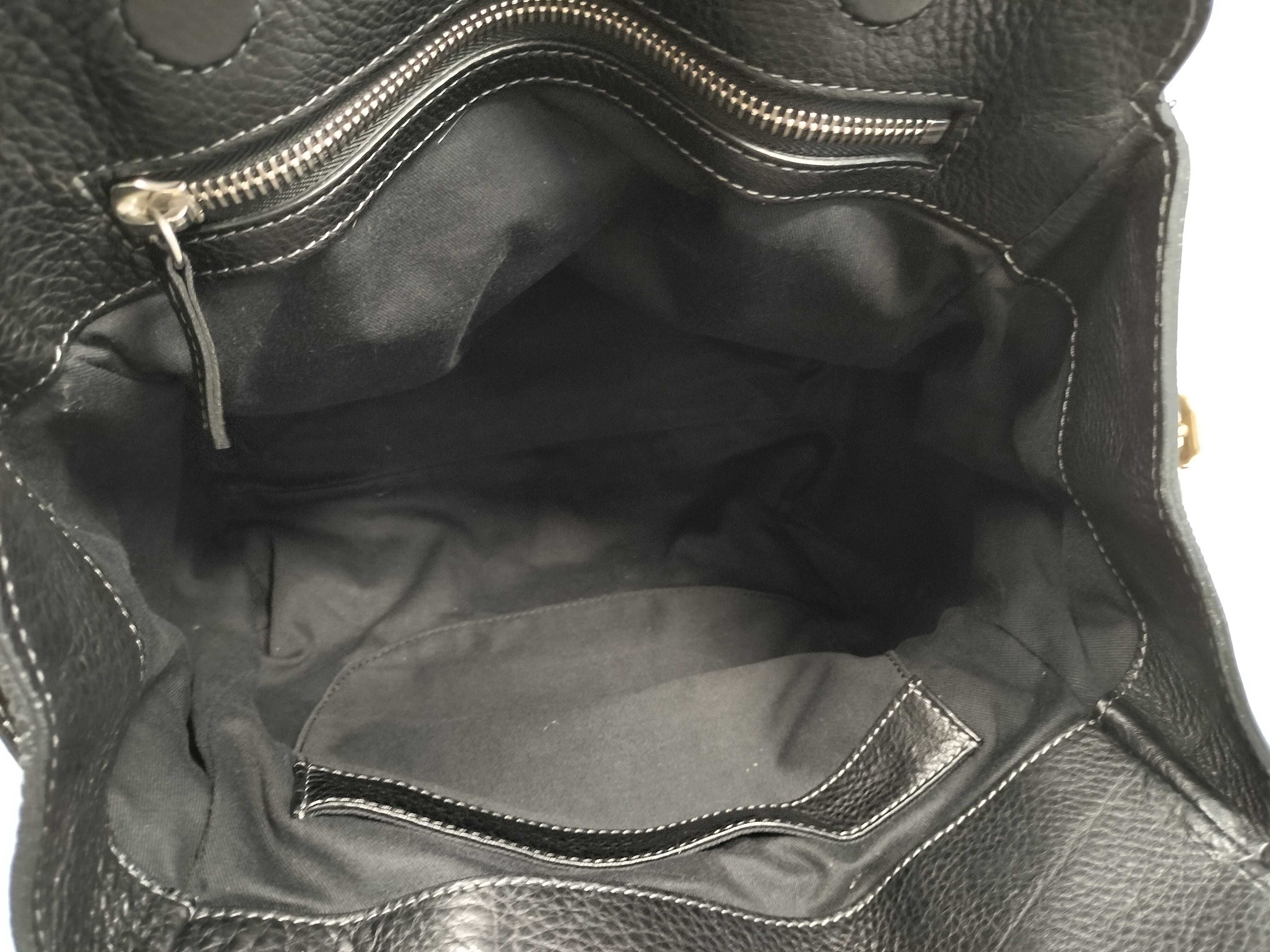 Paddington Tote Bag, Chain Strap, Vertical, Leather, Black Handbag — view 9