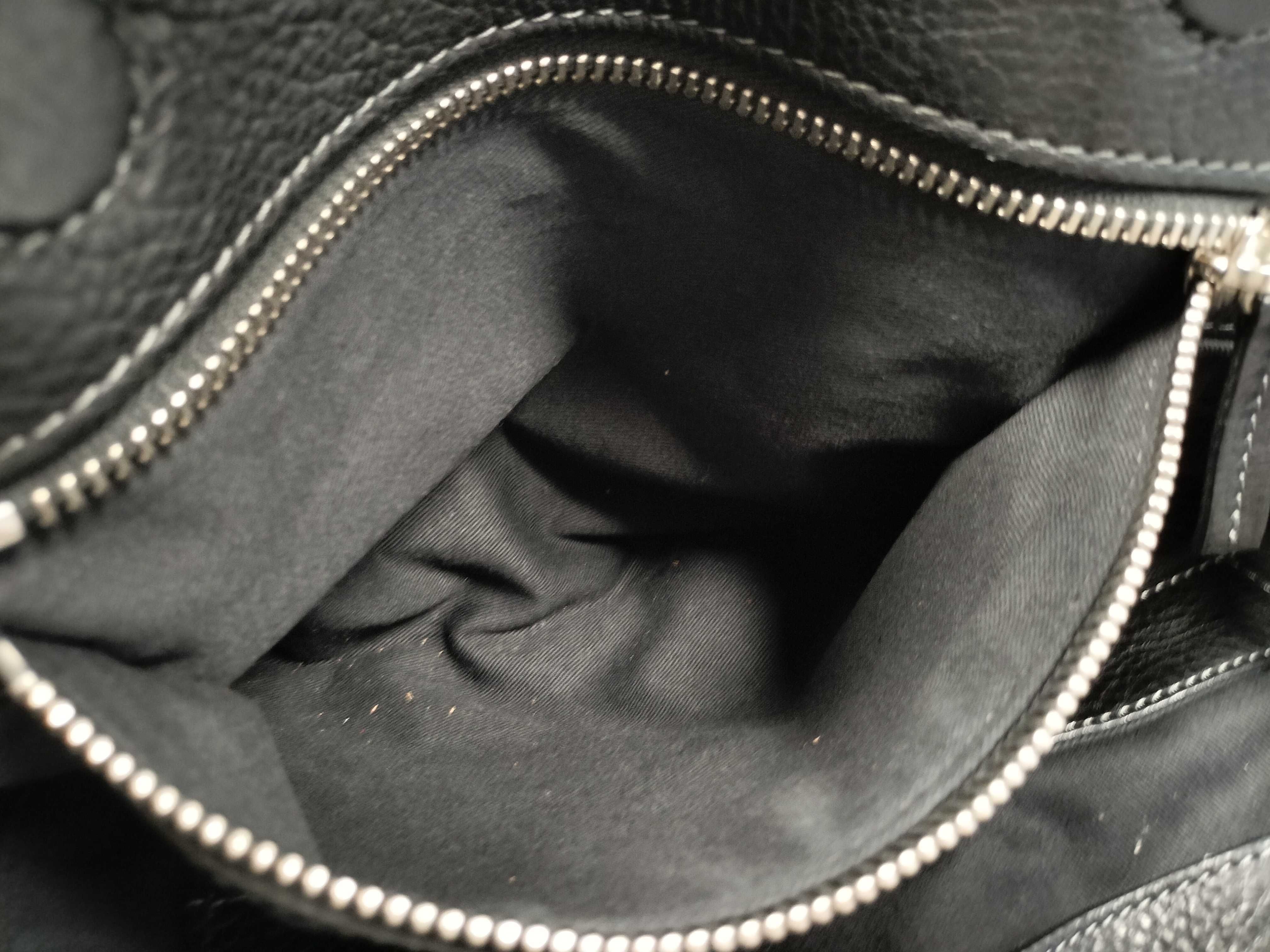 Paddington Tote Bag, Chain Strap, Vertical, Leather, Black Handbag — view 10