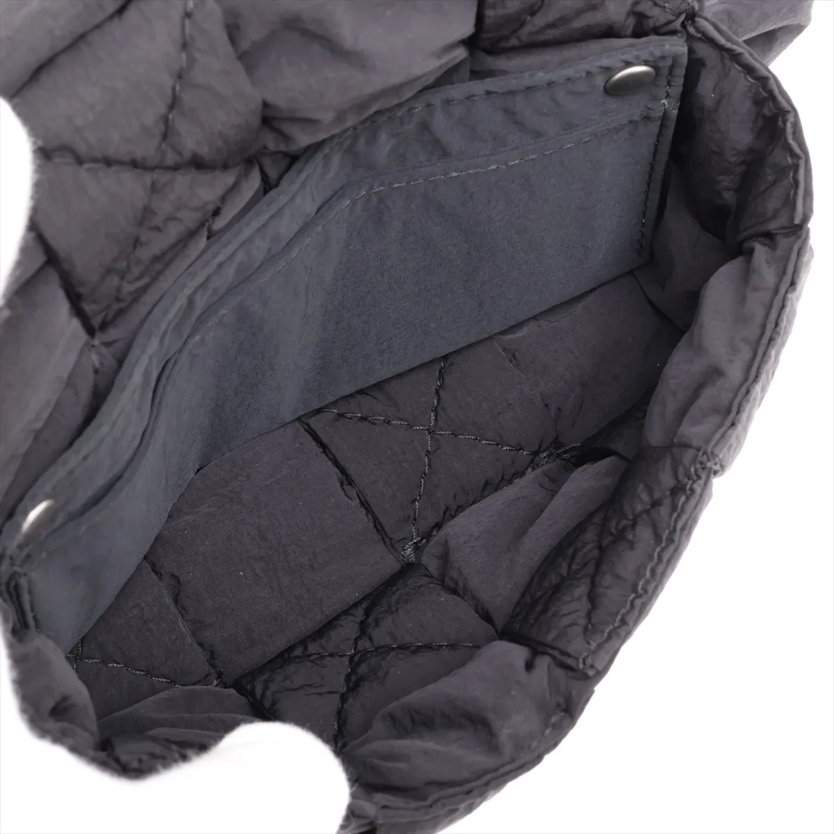 Maxi Intrecciato Padded Cassette Nylon Waist Pouch, Black — view 6
