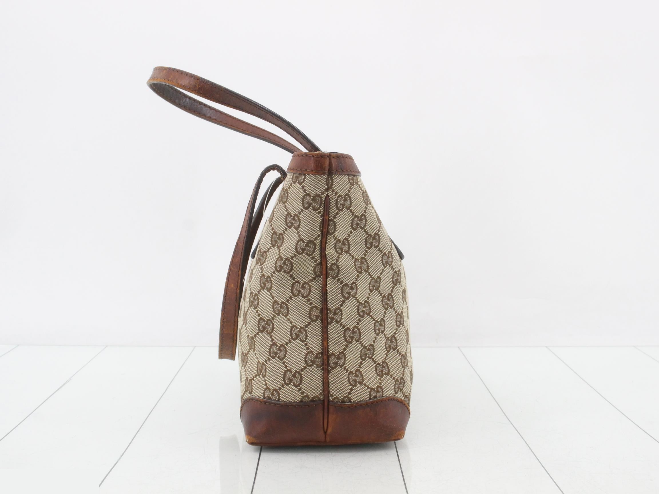 GG Canvas Leather Tote Bag — view 4