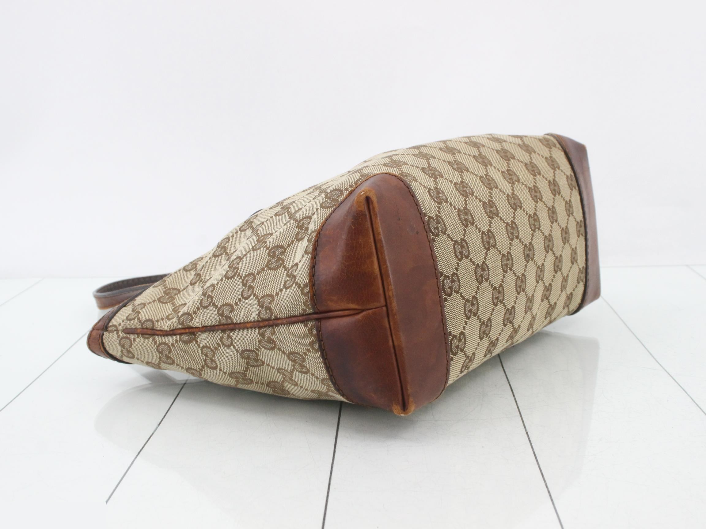 GG Canvas Leather Tote Bag — view 5